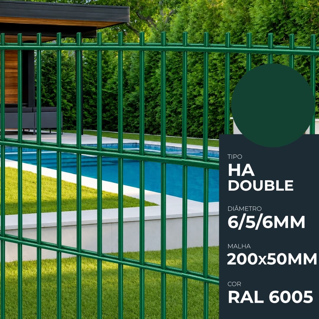 Painel Plastificado H Double - Verde RAL6005