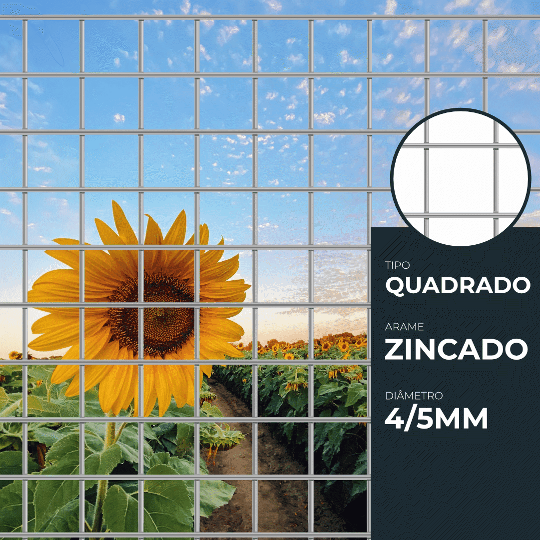 Painel de Rede Zincado Malha 50x50MM