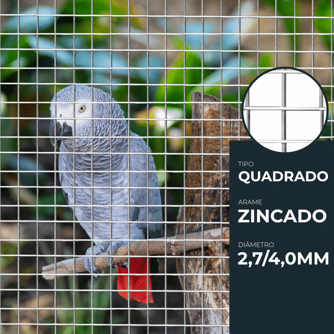 Painel de Rede Zincado HA Malha Quadrada