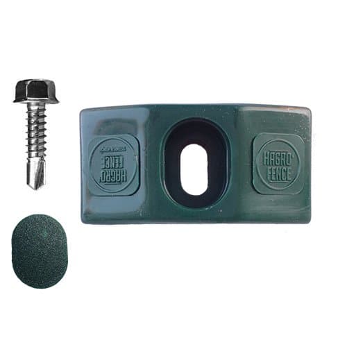 Abraçadeira Plástico de Topo p/ Poste - Verde RAL6005