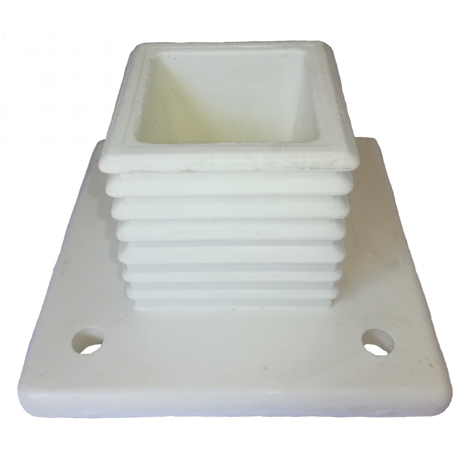 Base Plástico p/ Poste 60x60MM - Branco