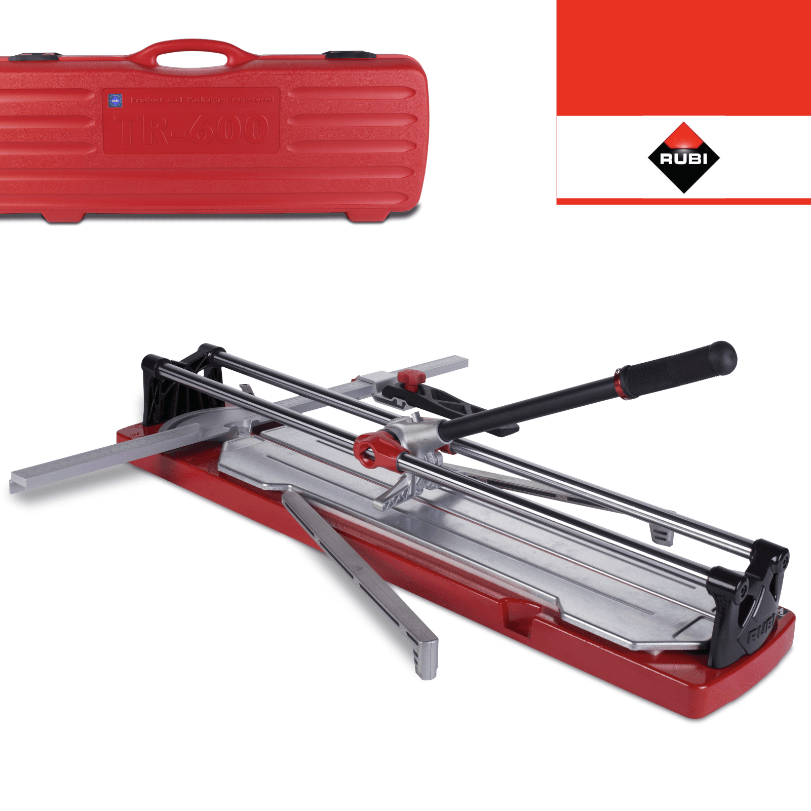 Cortador de Cerâmica Manual Rubi Profissional TR-710 Magnet + Mala 