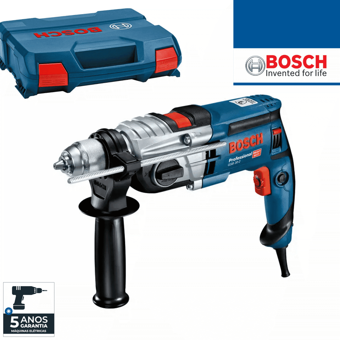 Berbequim Elétrico c/ Percussão Bosch Profissional GSB 20-2 (060117B400)