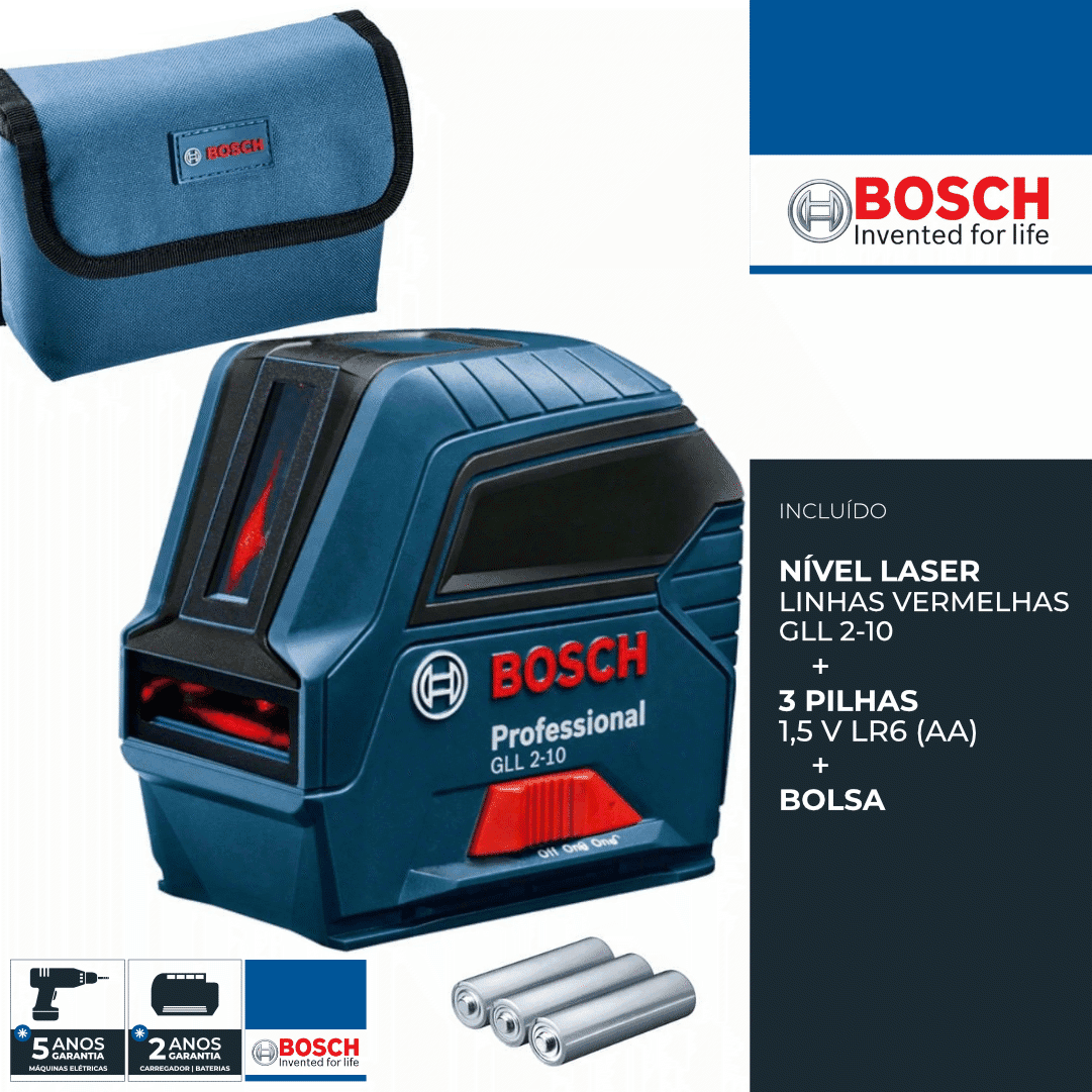Nível Laser Bosch Linhas GLL 2-10 (0601063L00)