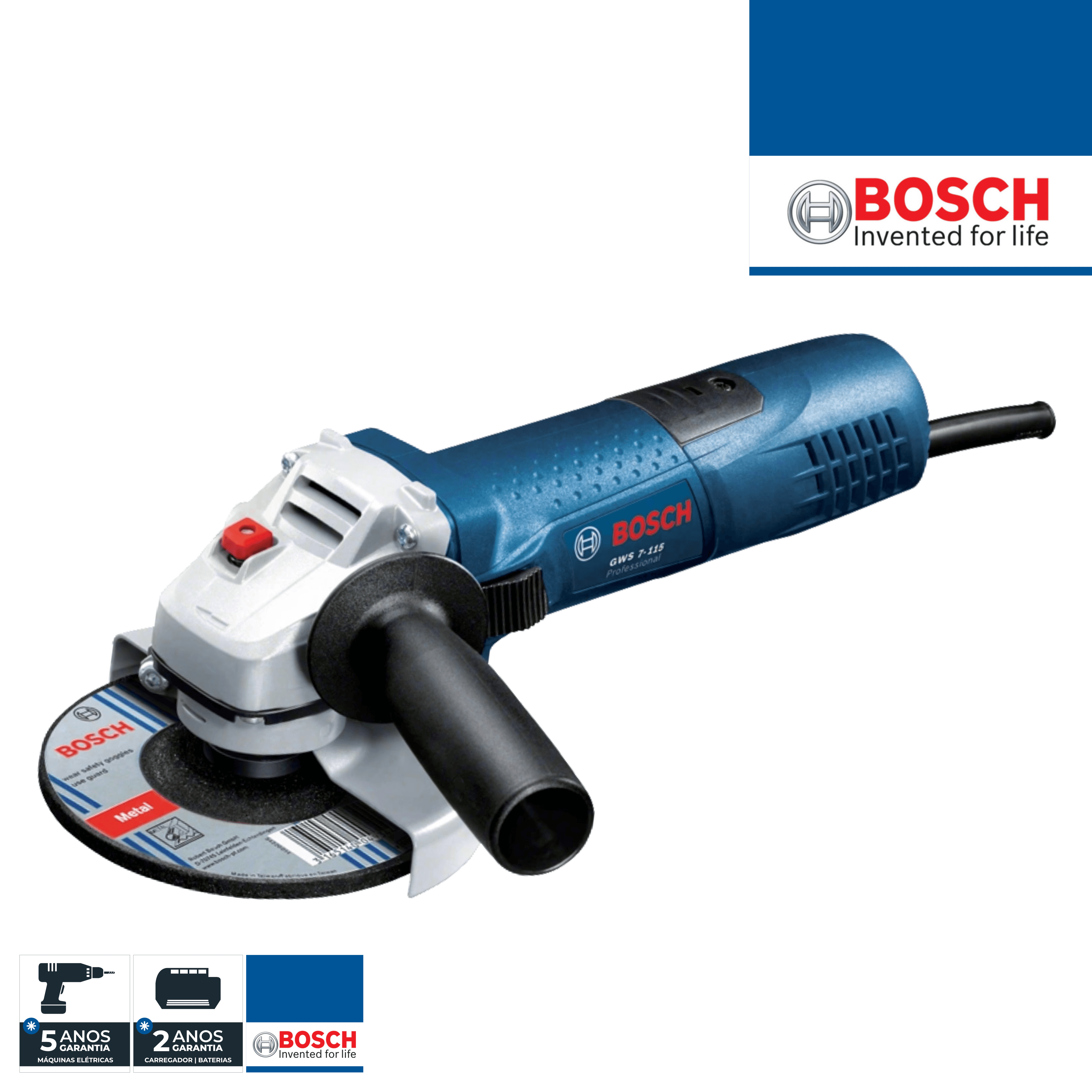 Rebarbadora Bosch Profissional GWS 7-115MM (0601388106)
