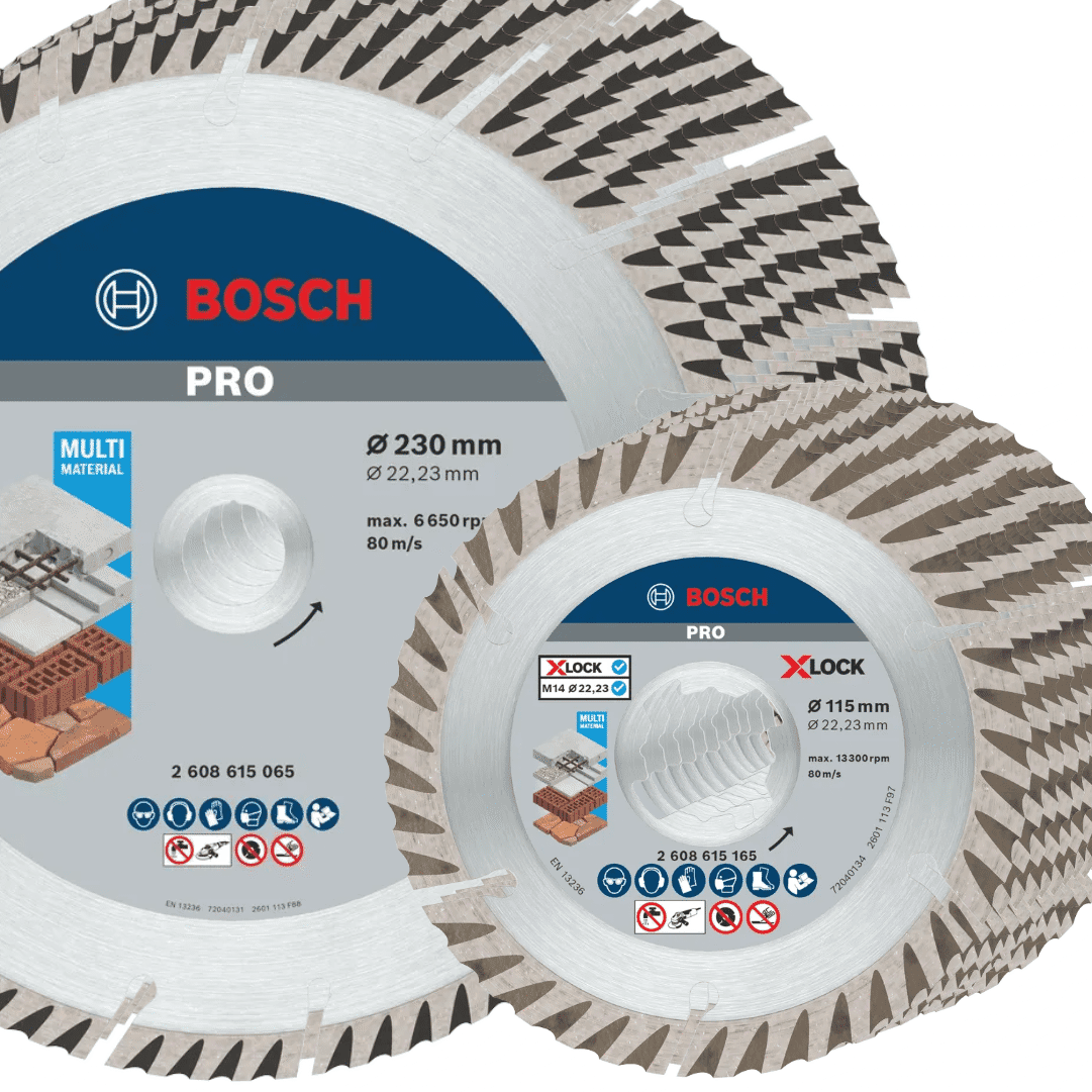 10 Discos Diamante Bosch Standard Universal 230MM + 10 Discos X-Lock 115MM - 20UNI