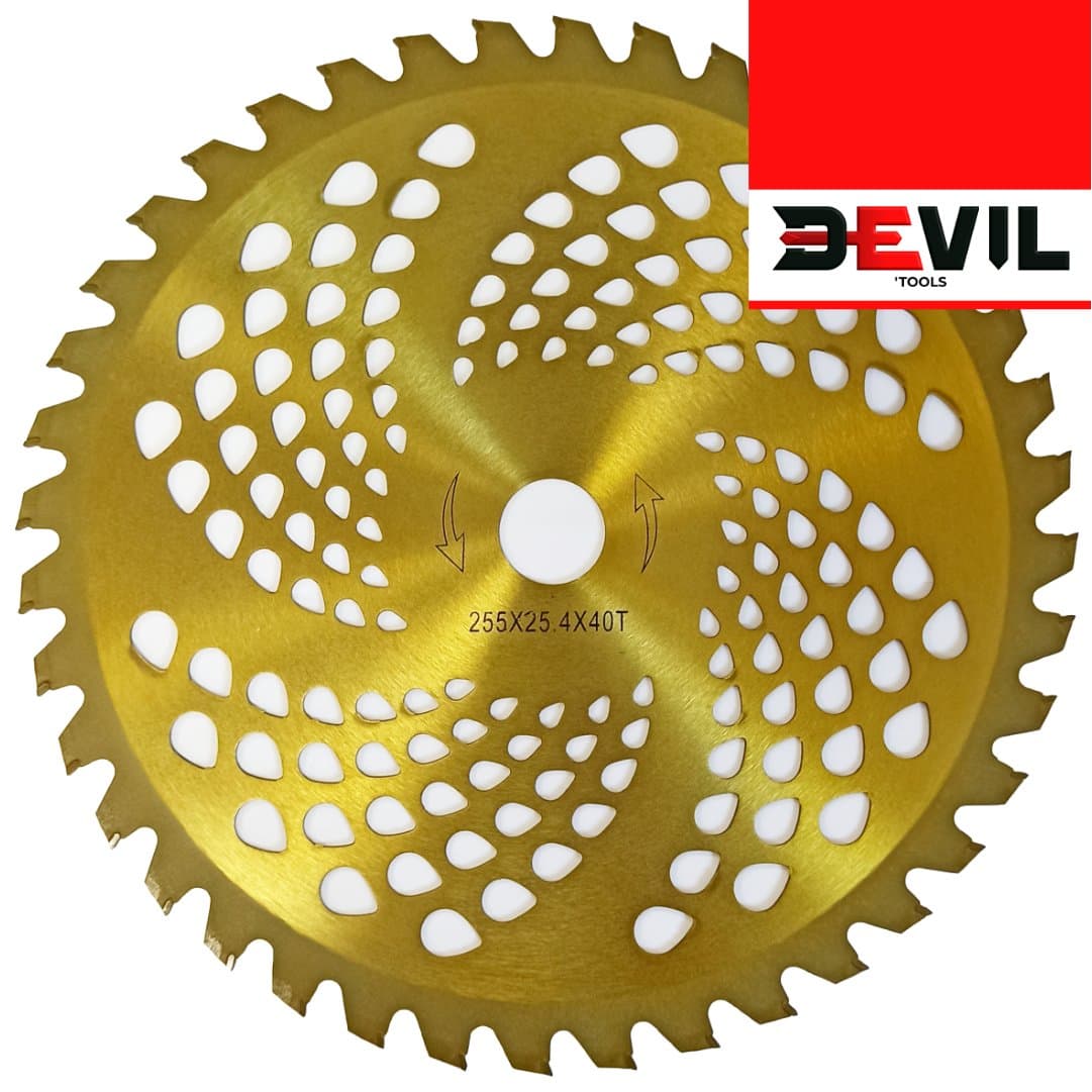 Disco p/ Roçadora Devil'Tools 40 Dentes 255x25.4x1.4MM