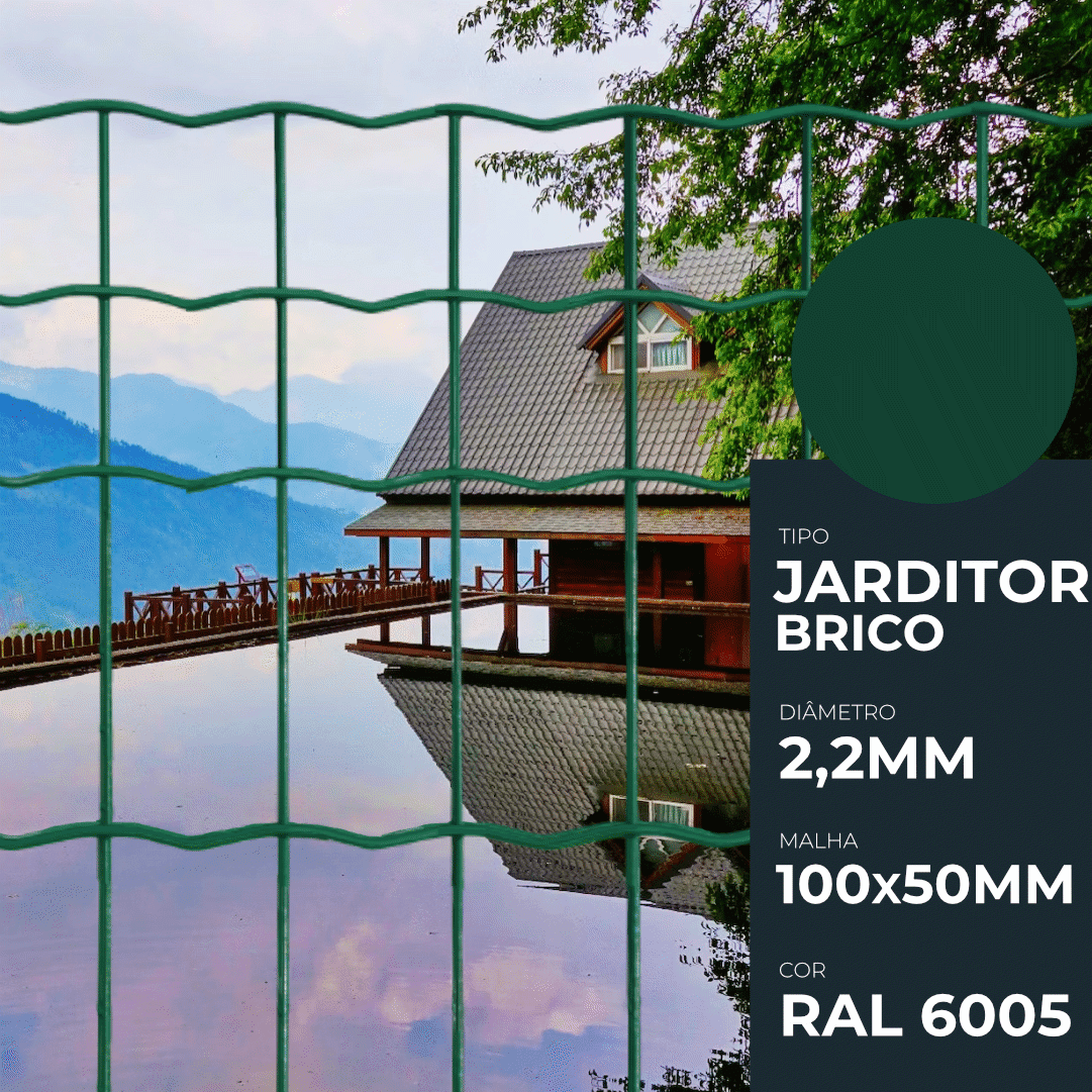 Rede Jarditor Brico Malha 100x50x2,2MM Verde RAL6005