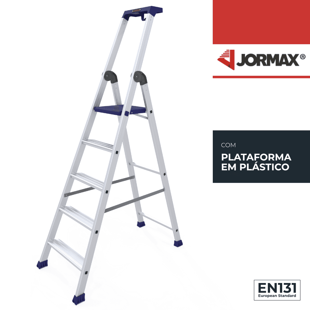 Escadote Alumínio Jormax Pro'Master Profissional