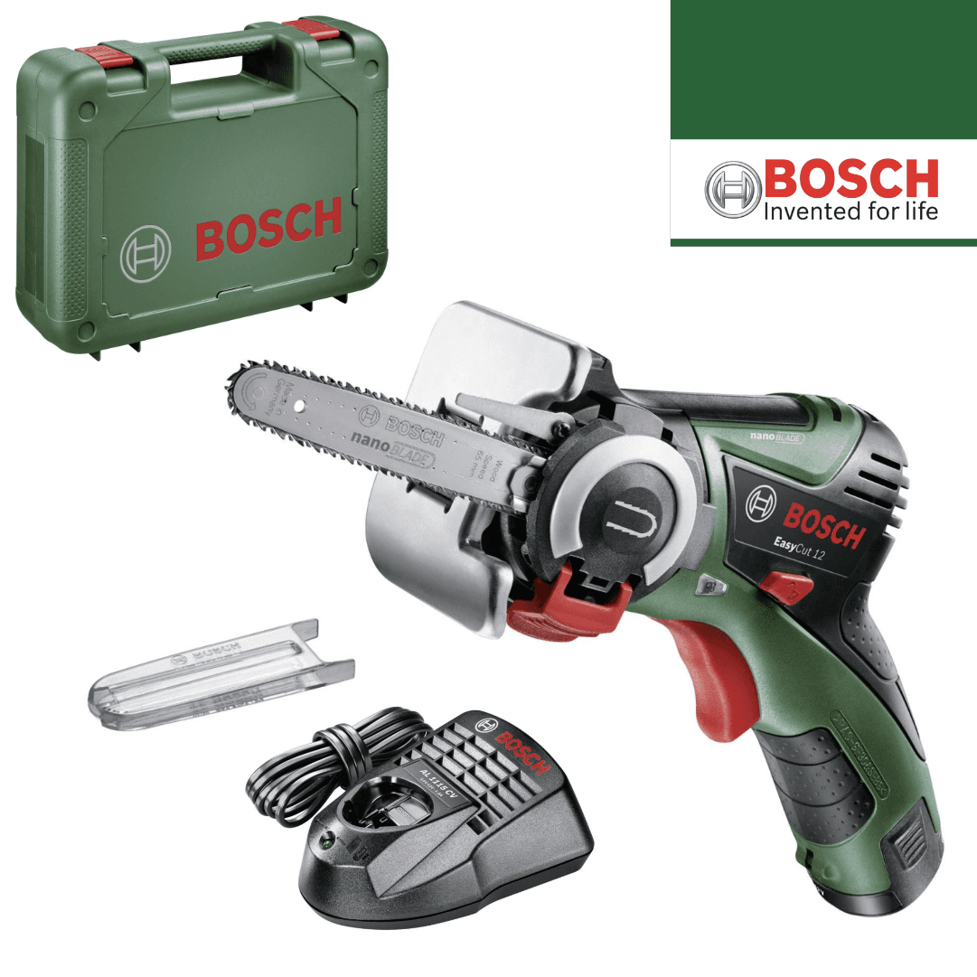 Mini Podadora Bosch EasyCut 12CM + Carregador + Bateria + Mala (06033C9000)