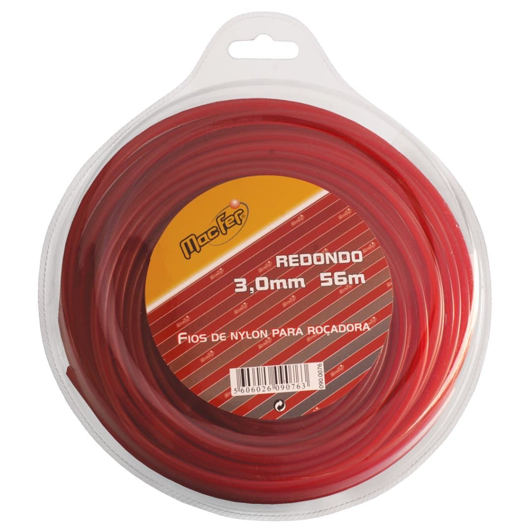 Fio Nylon Redondo p/ Roçadora FNRR-1 3.0MMx56MT