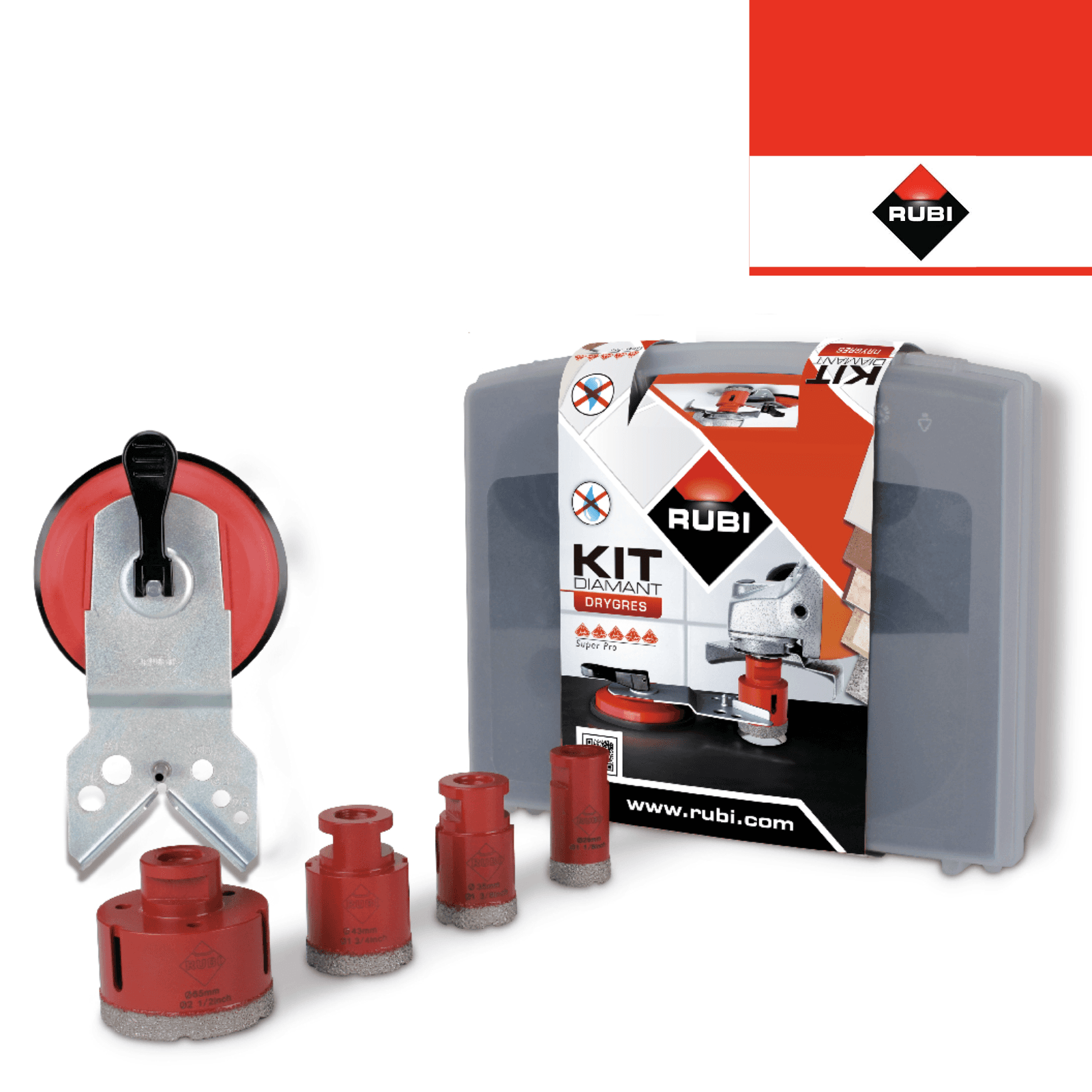 Kit 4 Brocas Drygres Rubi (50917)