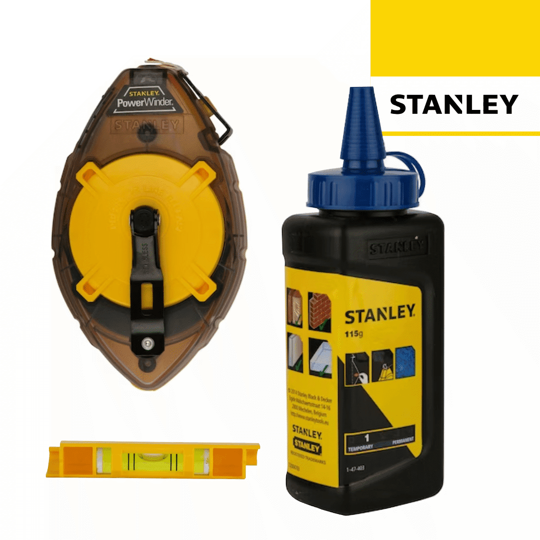 Traçador de Retas Stanley 30MT PowerWinder c/ Recarga