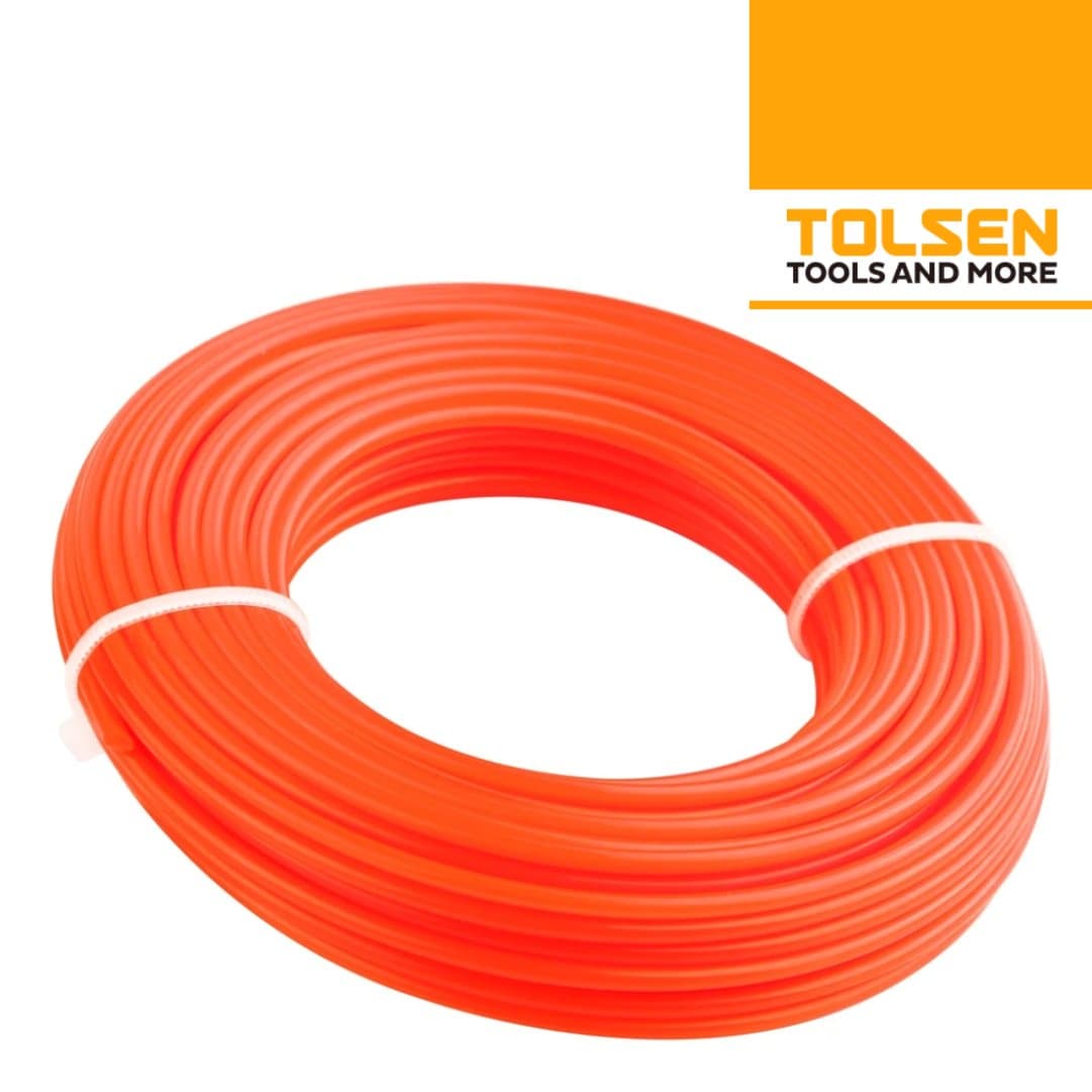 Fio Nylon Quadrado Tolsen p/ Roçadora 2.4MMX15MT