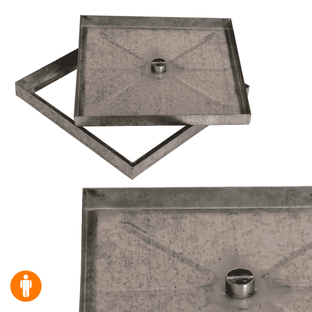Tampa c/ Aro Ligeira Rebaixada 25MM Aço Galvanizado A15