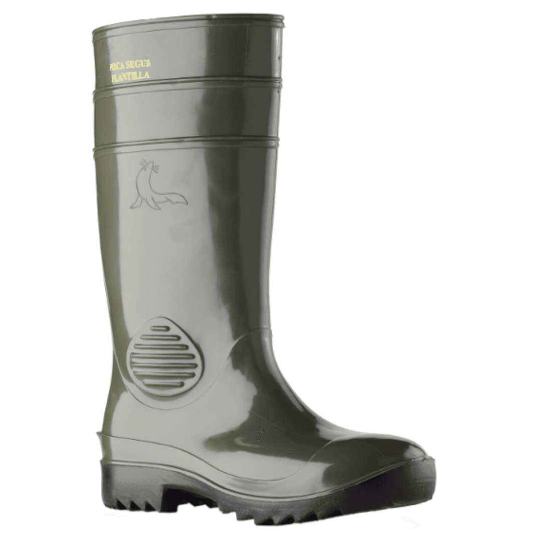 Bota Borracha PVC Verde c/ Proteção