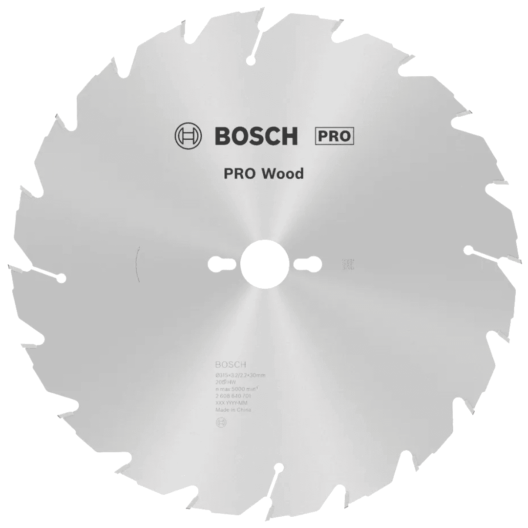 Disco Bosch Pro Madeira p/ Serra Circular 315MMx3.2MM 20D (2608640701)