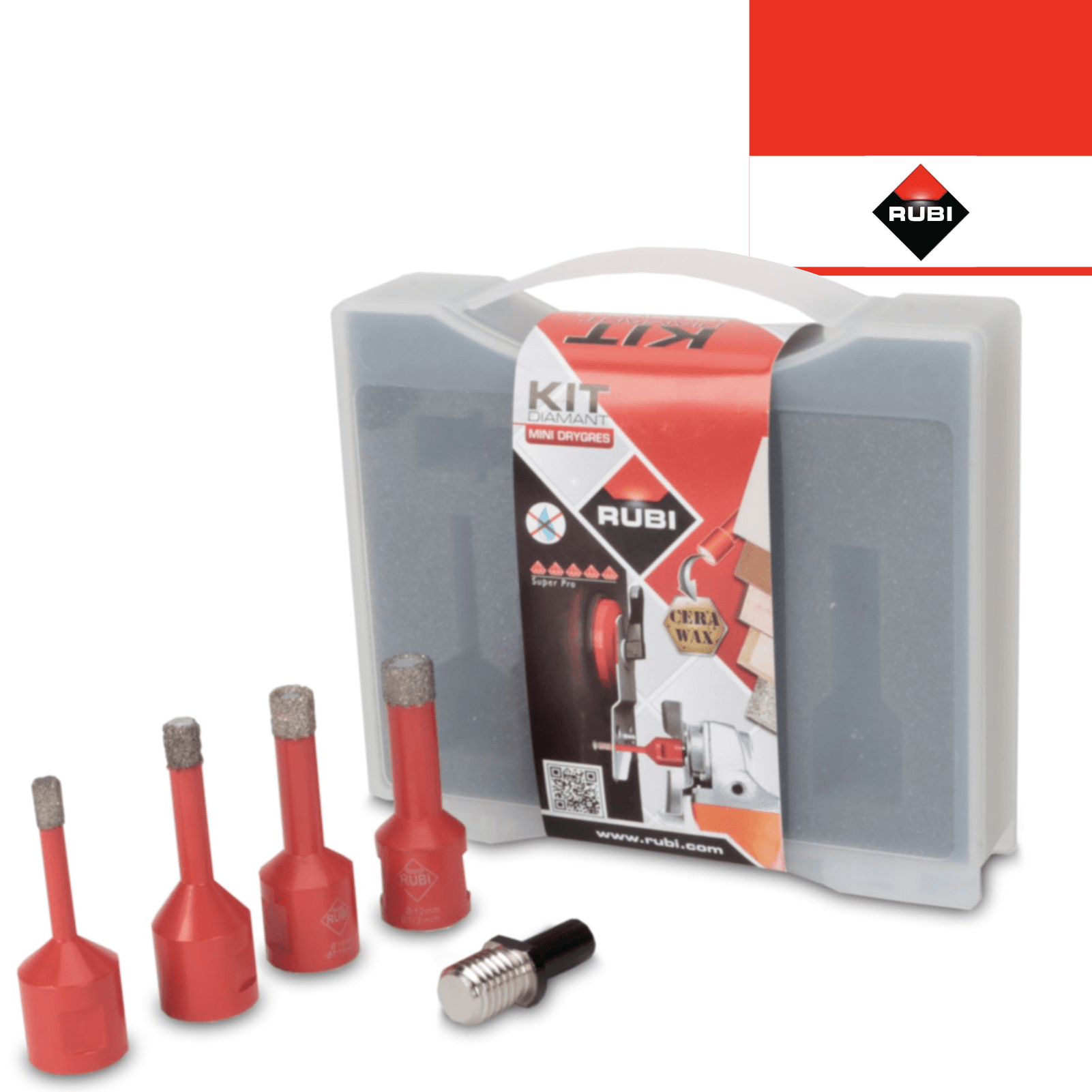 Kit Brocas Diamante Rubi Mini Drygres - 4UNI (50938)