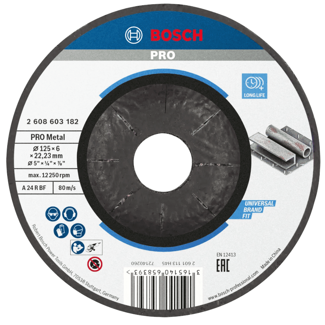 Disco Bosch Rebarbar Standard p/ Metal 125MMx6MM (2608603182)