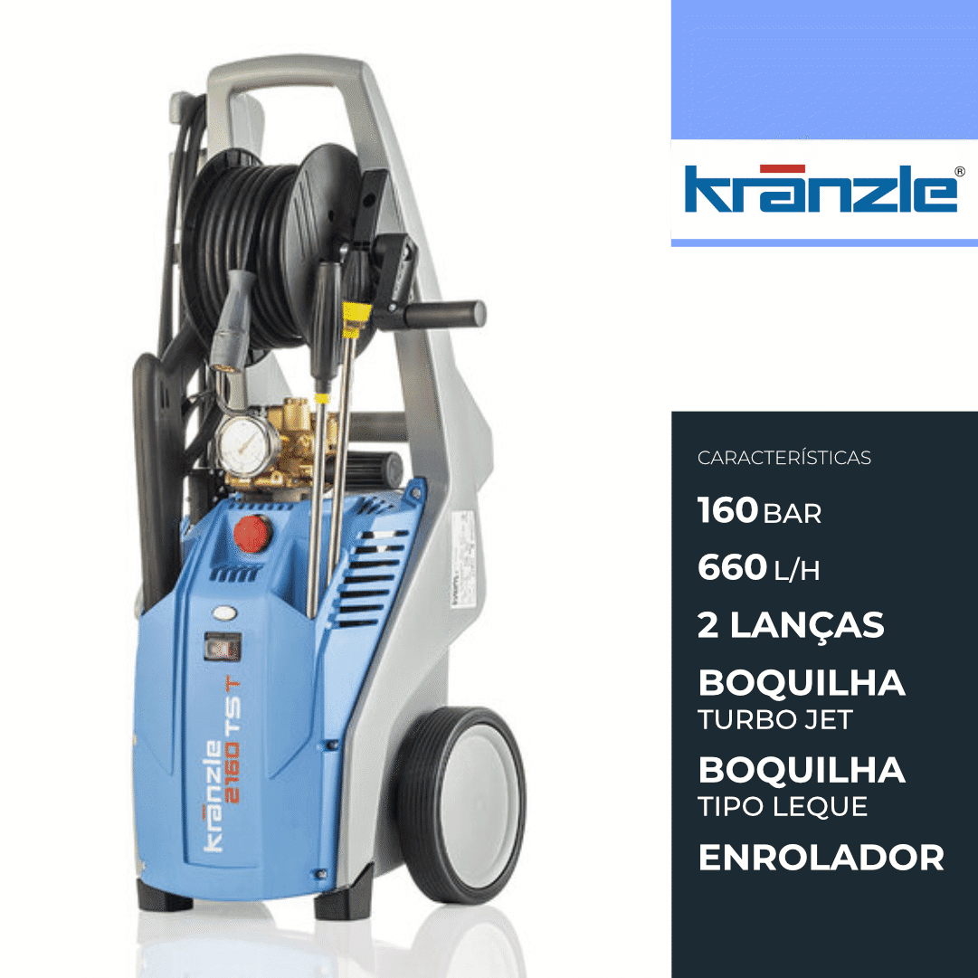 Máquina de Lavar a Pressão Kranzle K 2160 TST c/ Enrolador