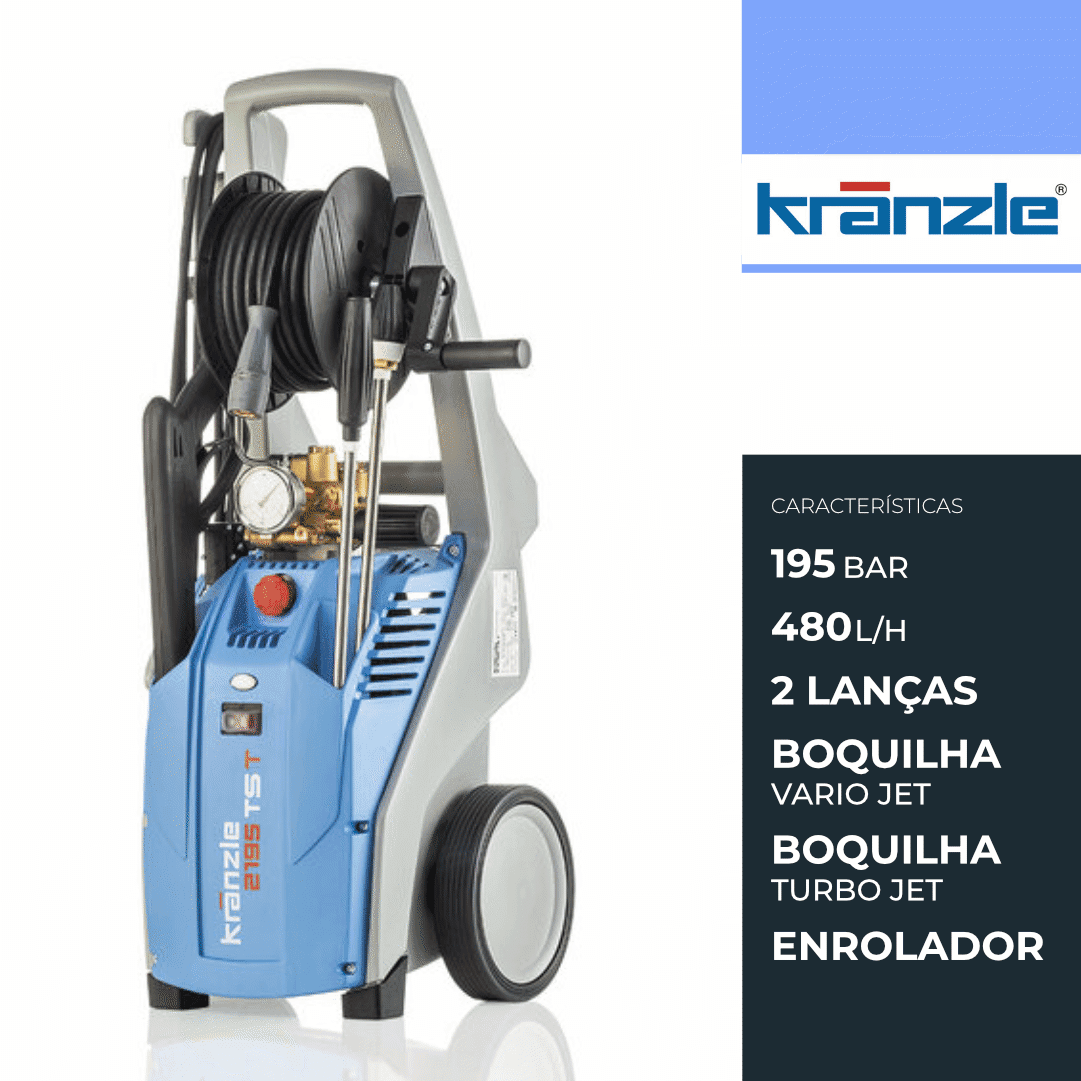 Máquina de Lavar a Pressão Kranzle K 2195 TST c/ Enrolador