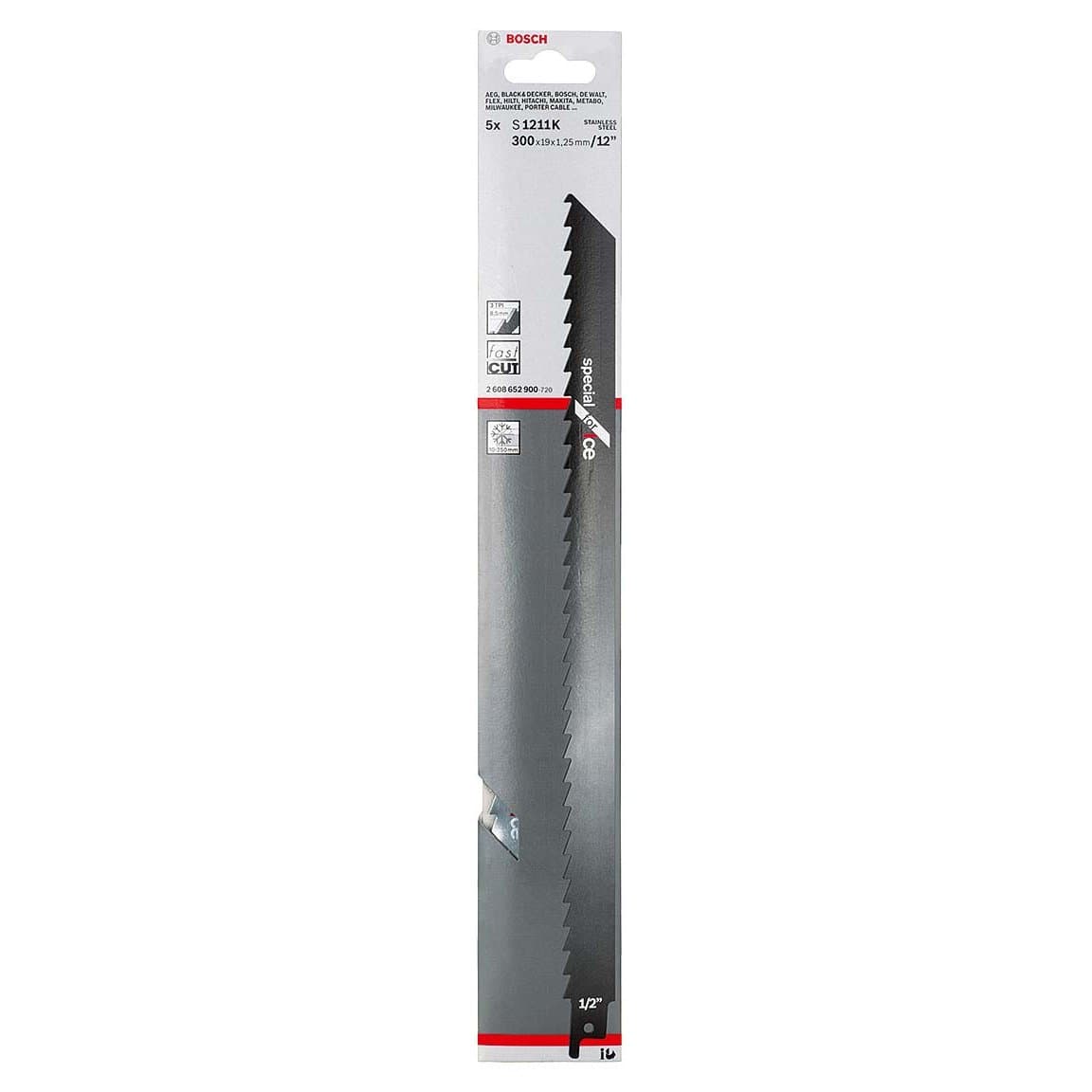 Lâmina Serra Sabre Bosch S1211K p/ Gelo - 5UNI (2608652900)