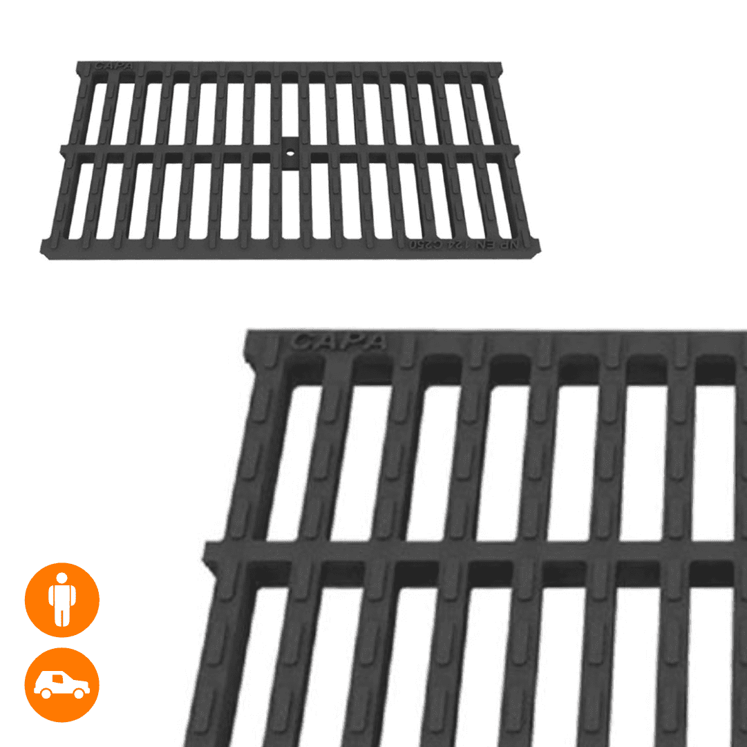 Grelha Ferro Fundido D400 - 500x188MM