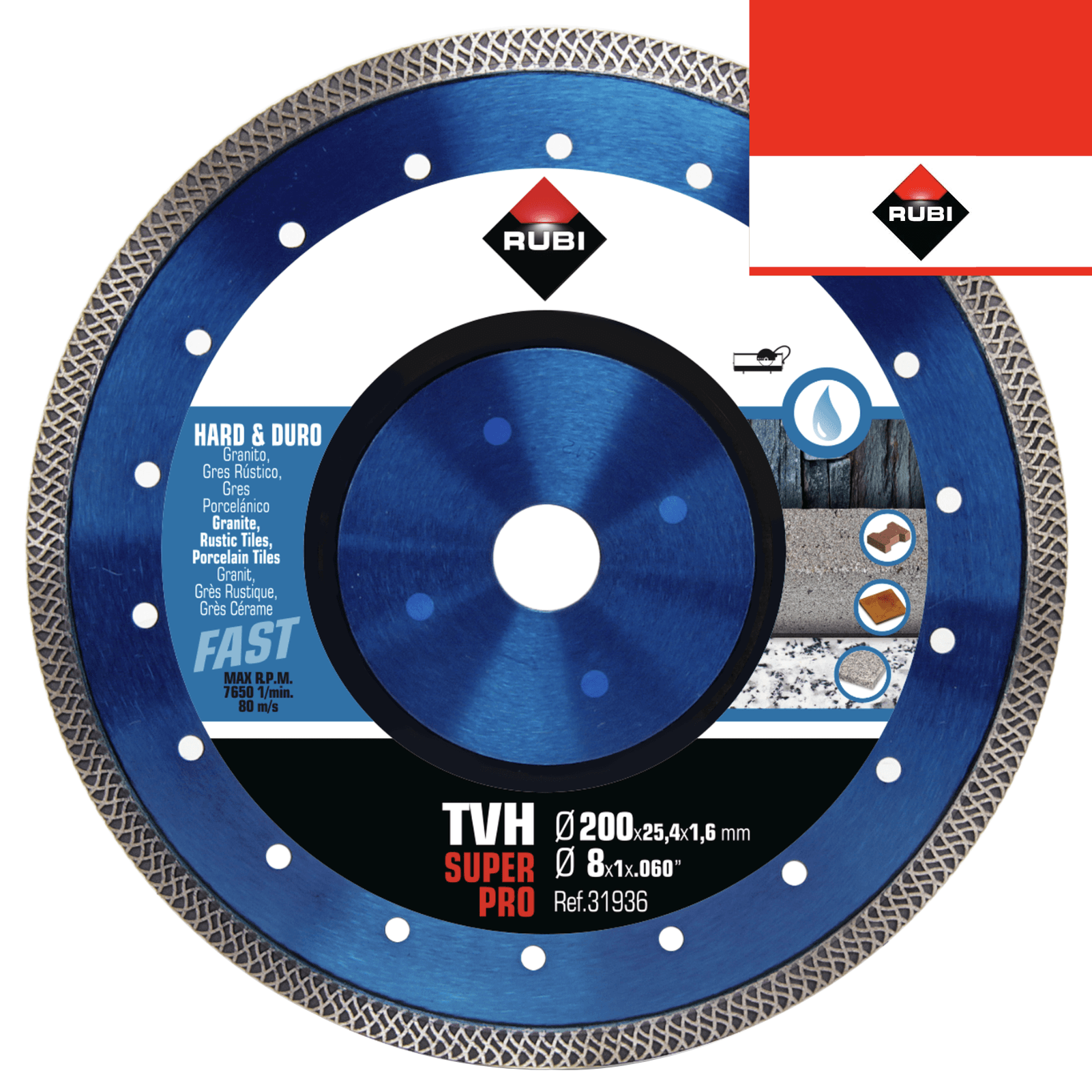 Disco Diamante Rubi Material Duro Turbo Viper TVH Superpro