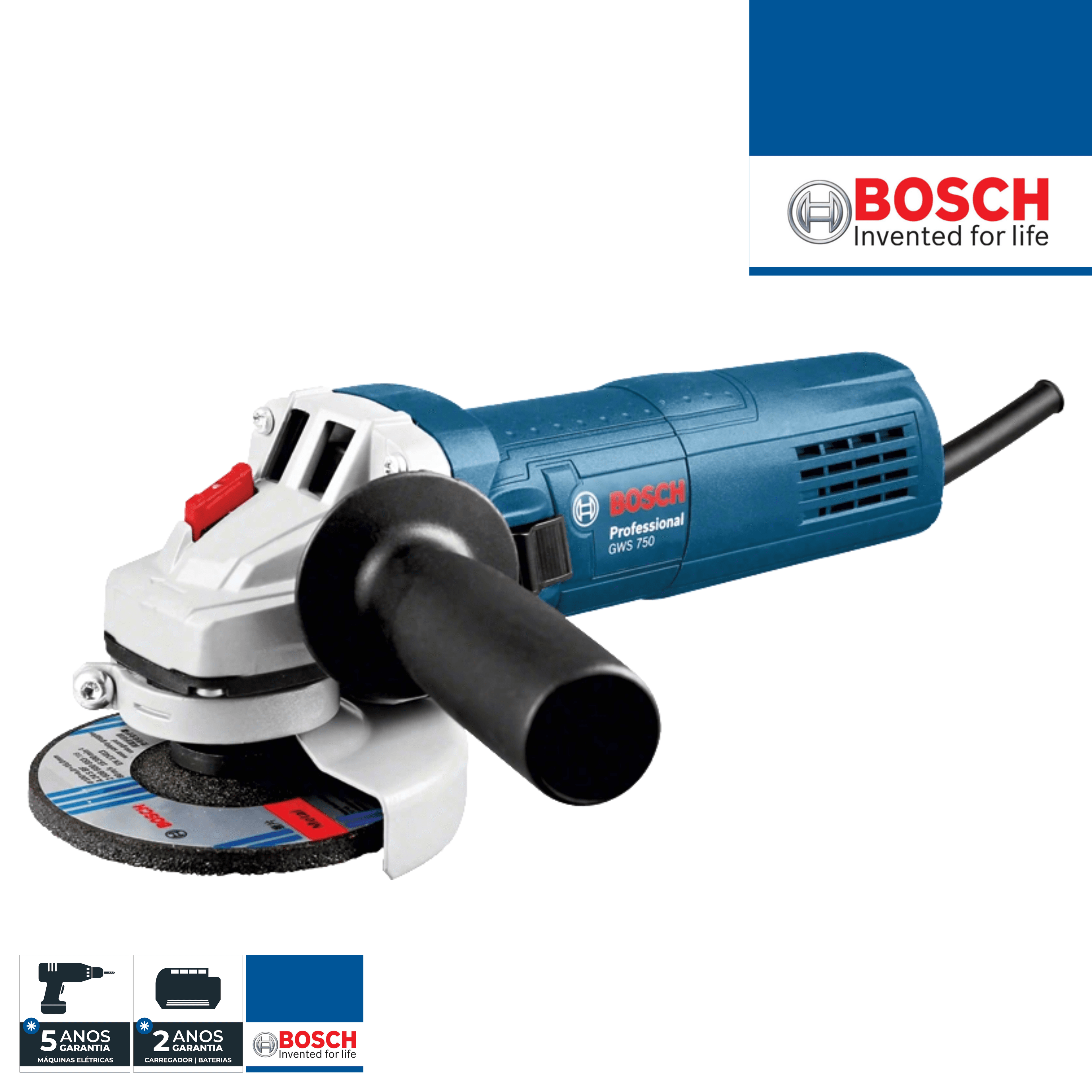 Rebarbadora Bosch Profissional GWS 750 115MM (0601394000)