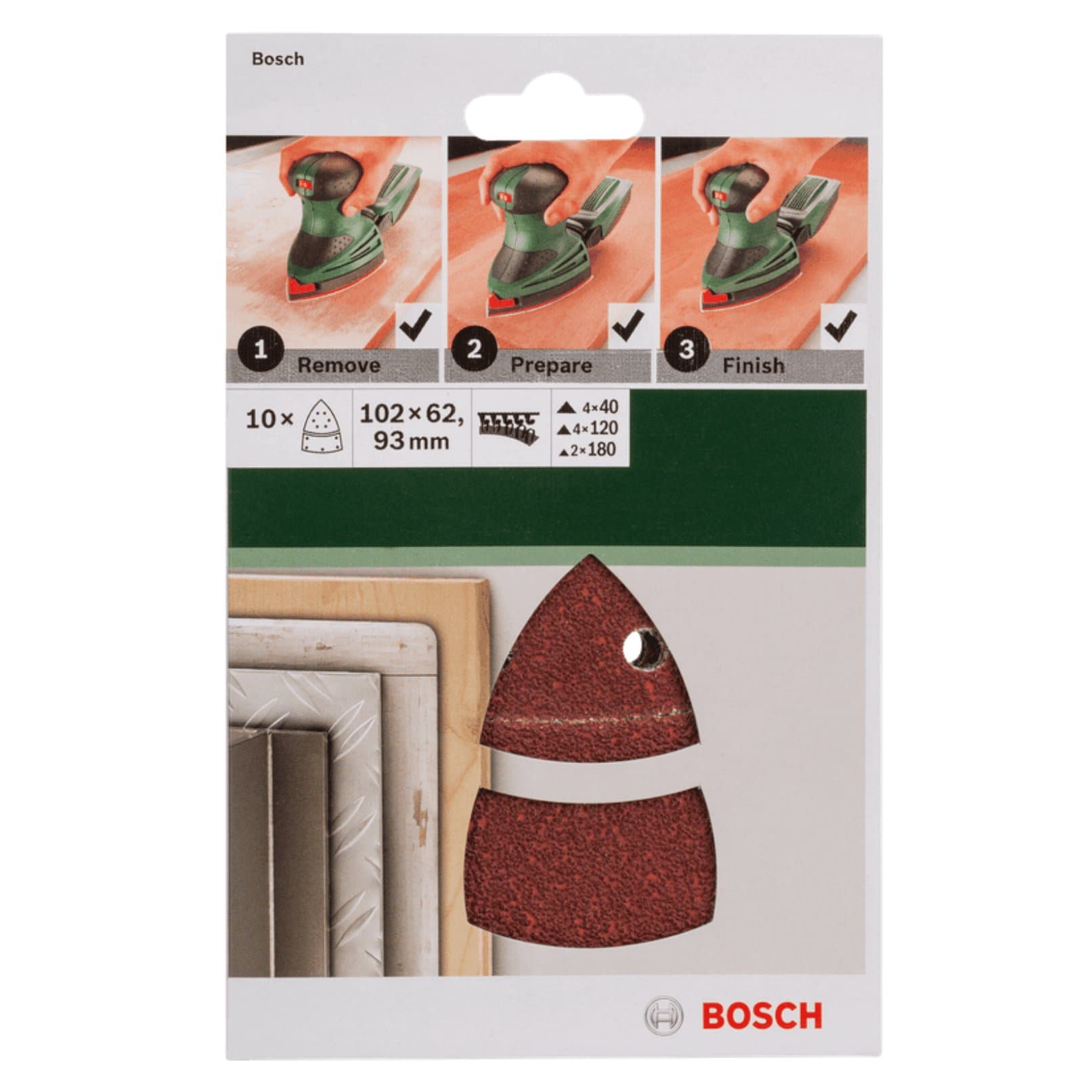 Lixas Bosch p/ Multi Lixadeira 102MMx63/93MM - 10UNI (2609256A67)