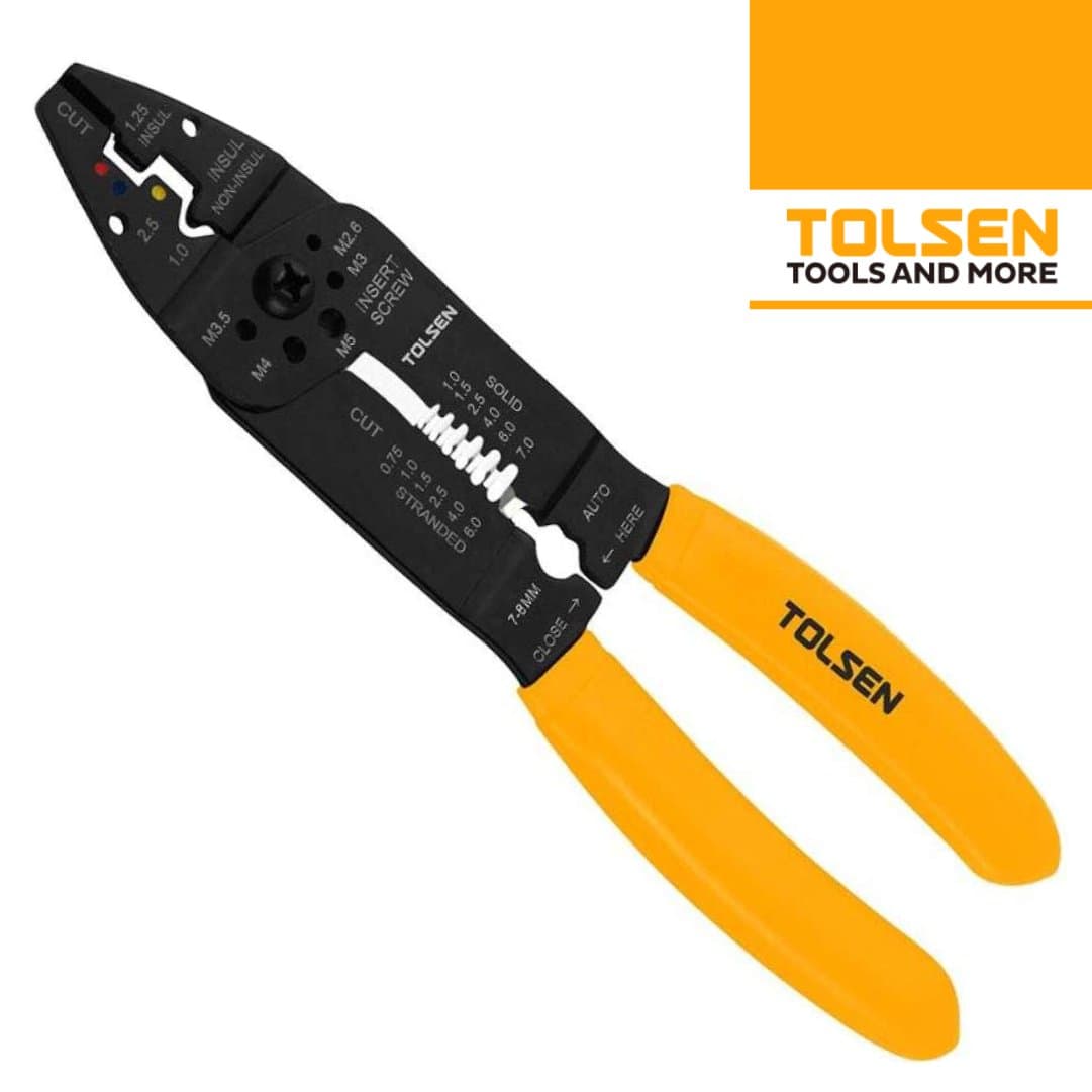 Alicate Cravar Terminais Tolsen Industrial 