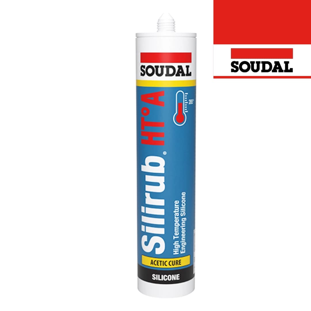 Silicone Silirub HT-A 285º Alta Temperatura Soudal Preto - 310ML 
