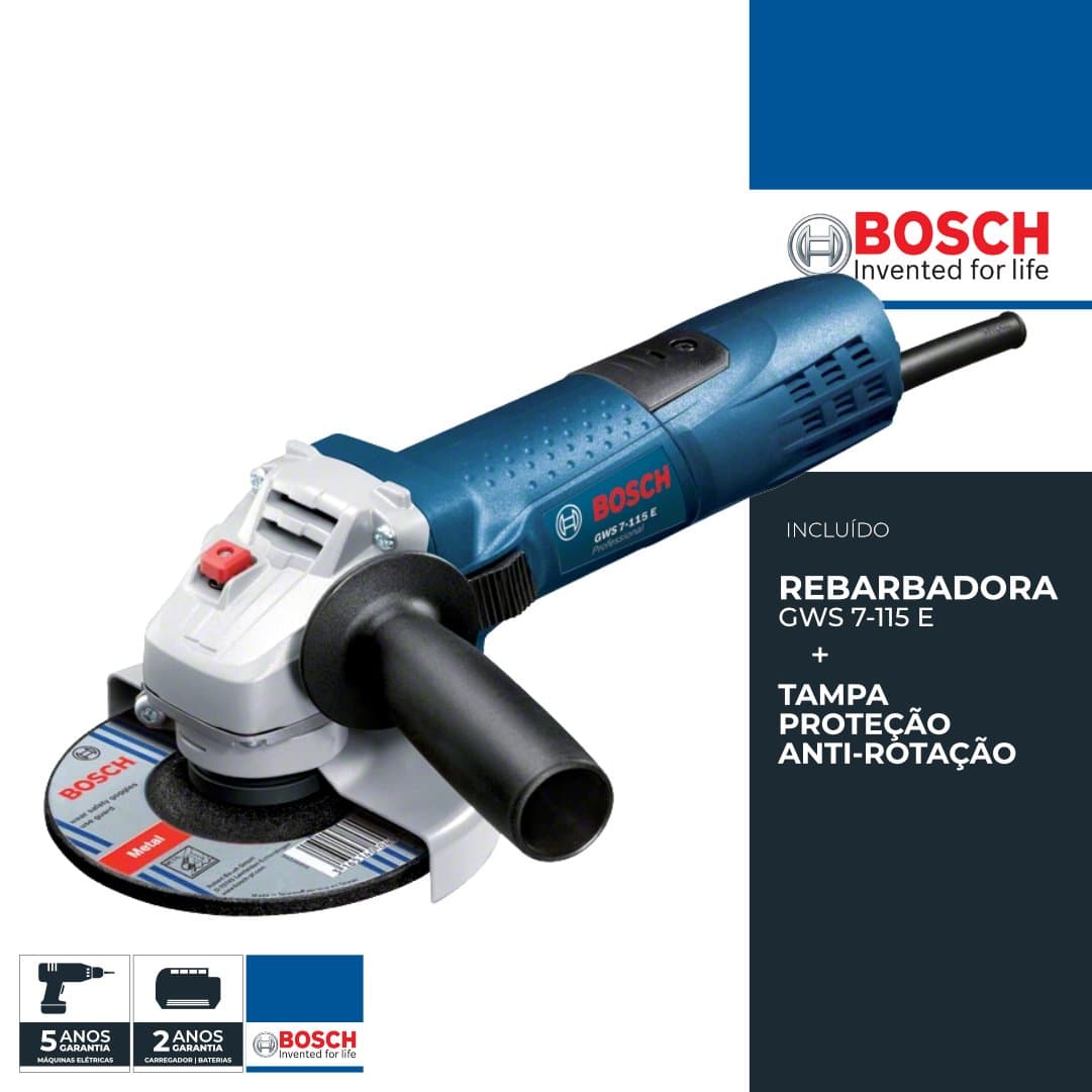 Rebarbadora Bosch Profissional GWS 7-115MM E (0601388203)