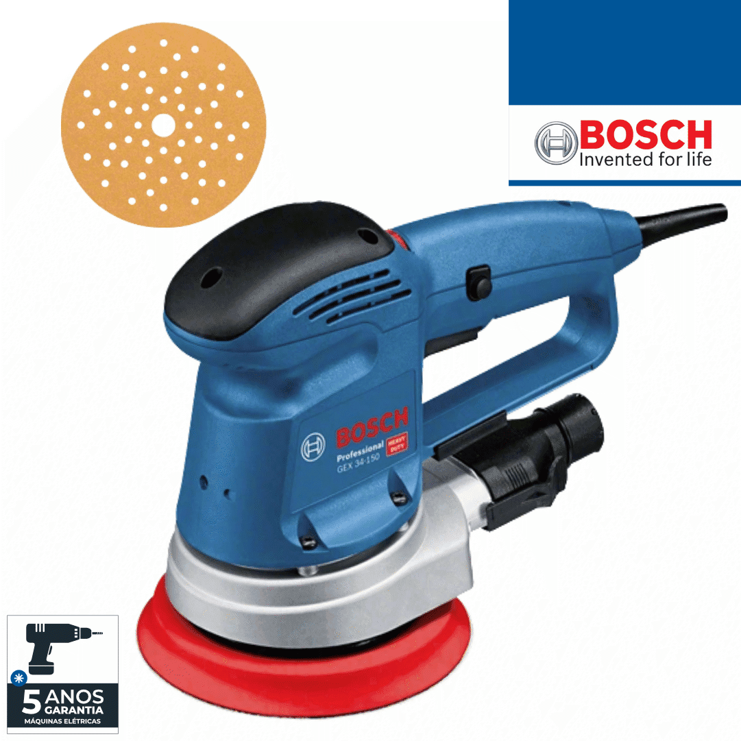 Lixadeira Elétrica Bosch Profissional GEX 34-150 (0601372800)