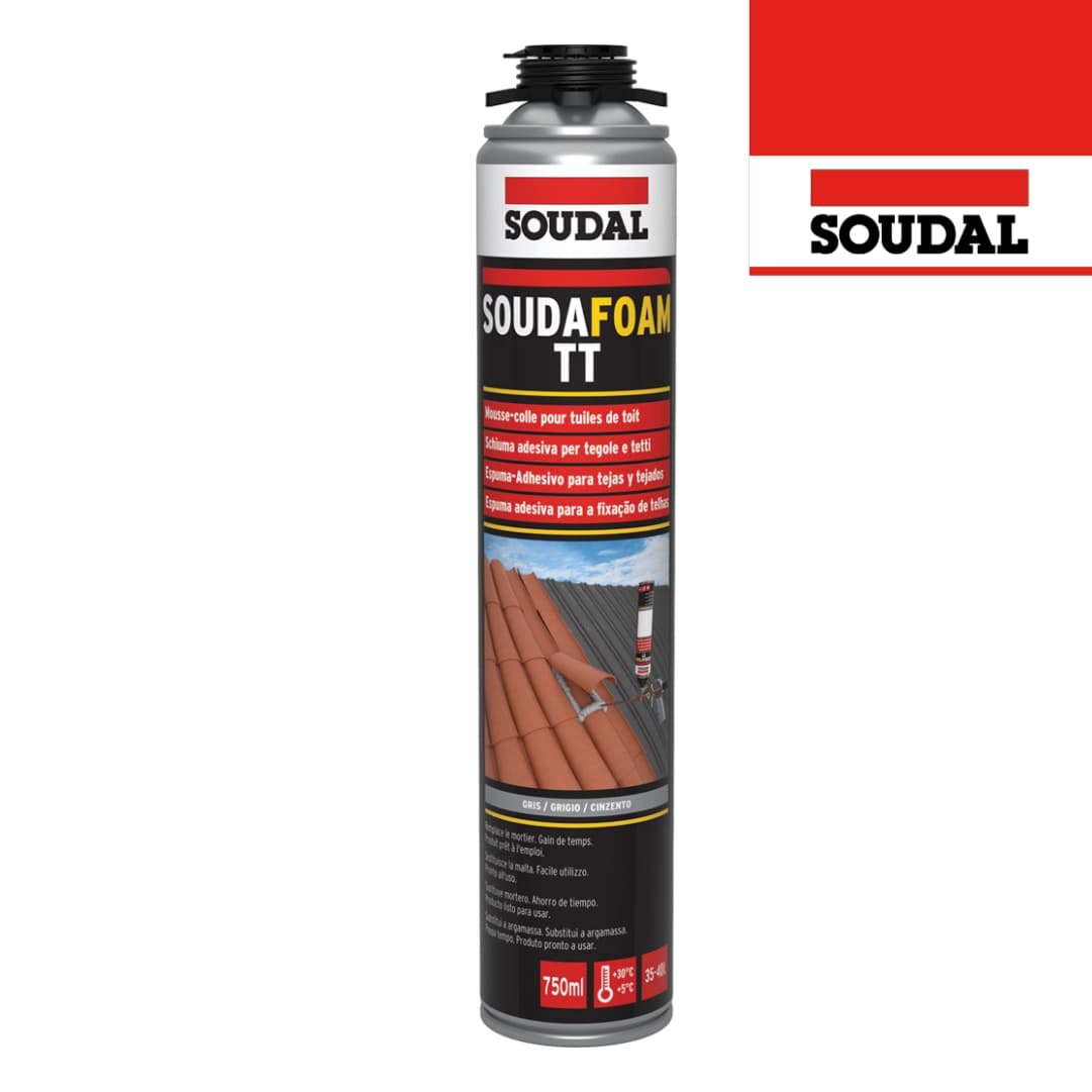Espuma Poliuretano Soudafoam TT p/ Pistola Soudal Terracota - 750ML
