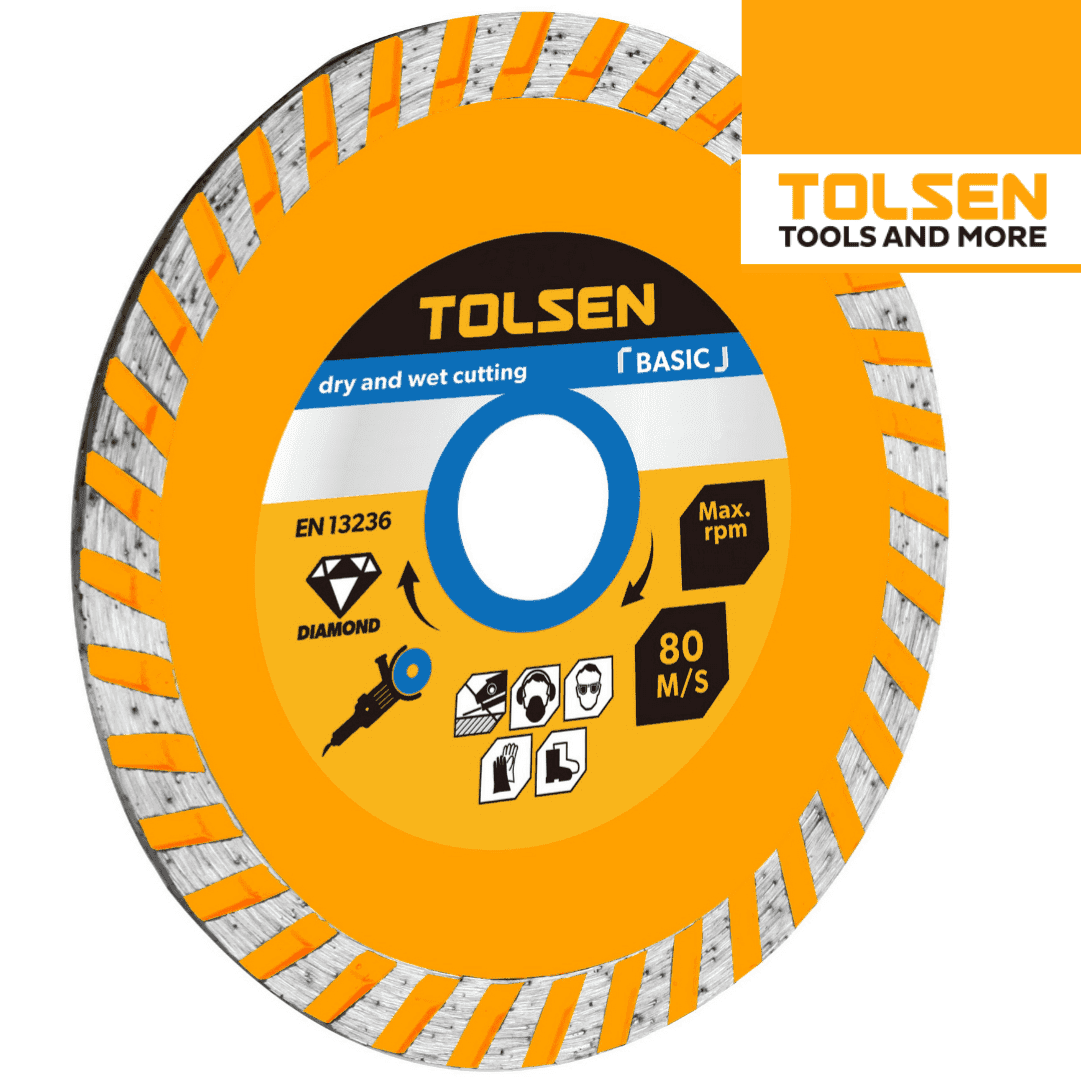 Disco Diamante Turbo Básico Tolsen Industrial Multi Material 115MMx7MM 