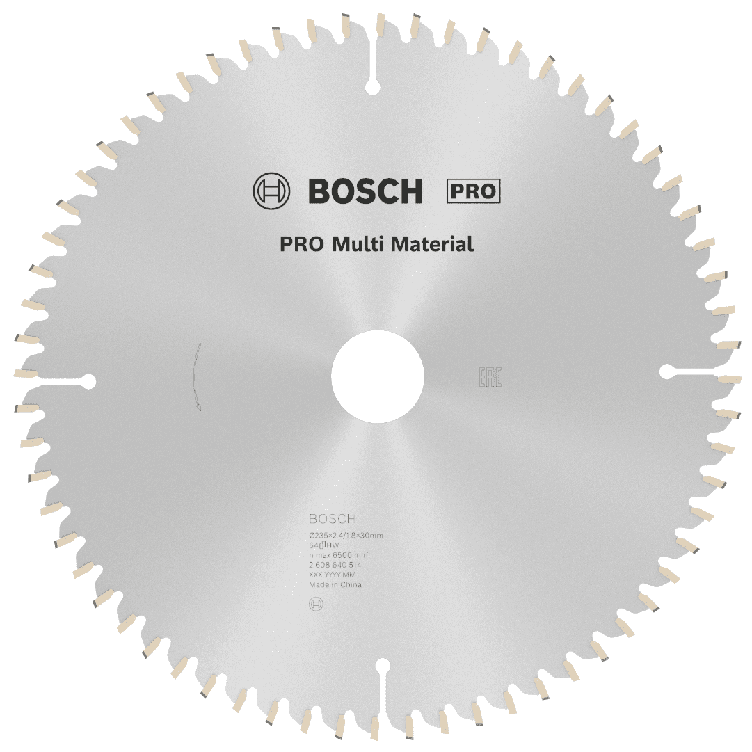 Disco Bosch Madeira e Alumínio p/ Serra Circular 235MMx2.4MM 64D (2608640514)