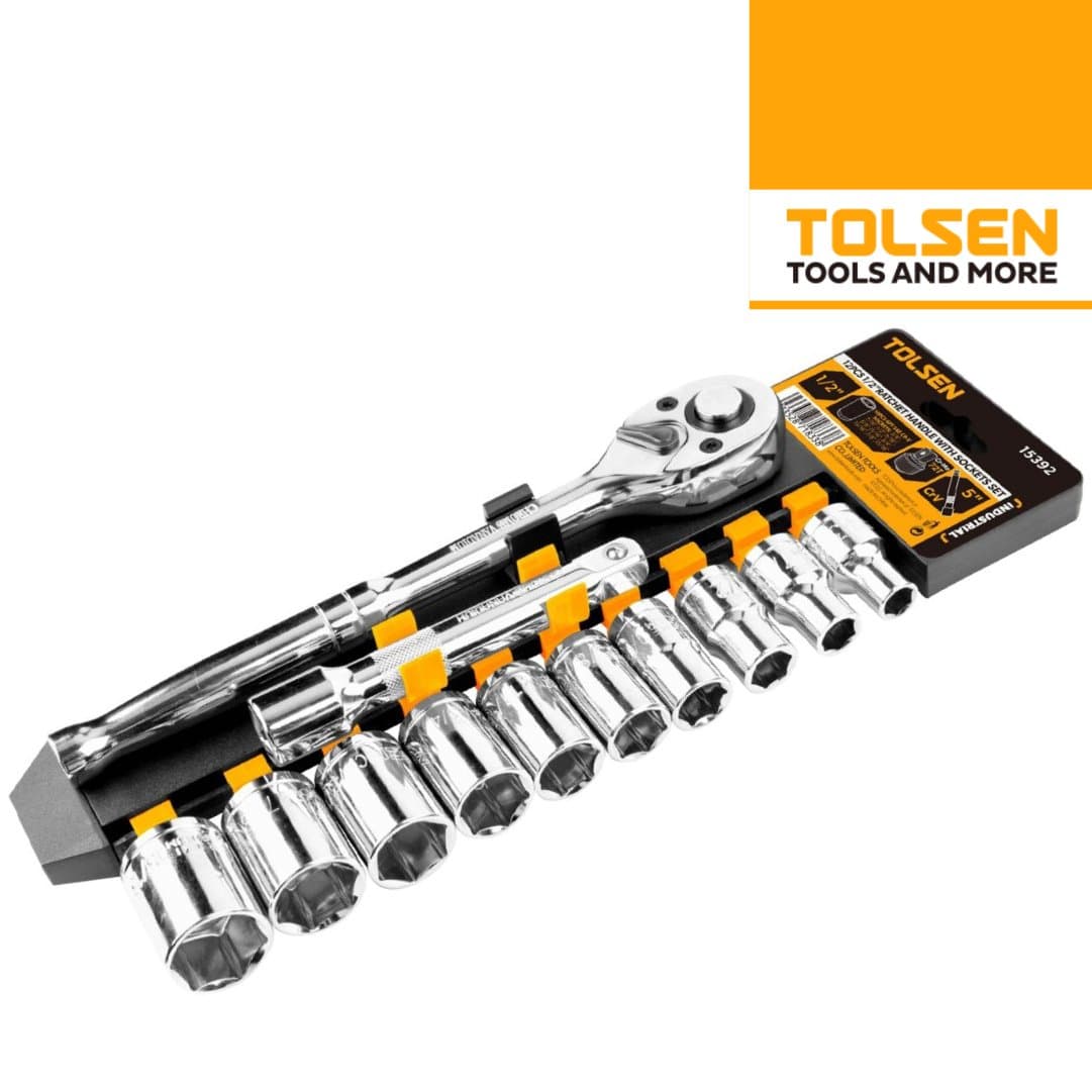 Jogo Chaves Caixa em Polegadas Tolsen Industrial 1/2'' - 12PCS 