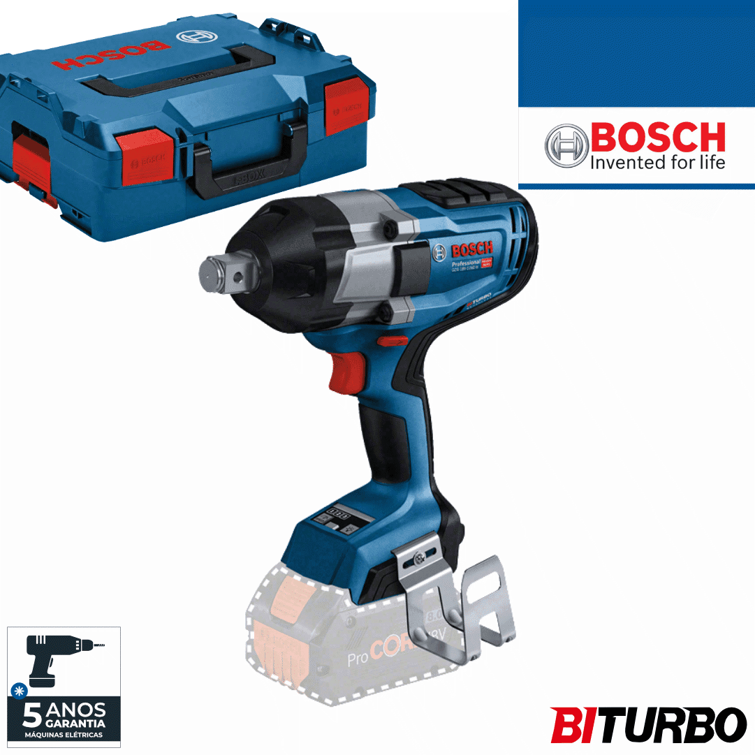 Chave Impacto Bateria Bosch Profissional GDS 18V-1050 H + Mala (06019J8501)