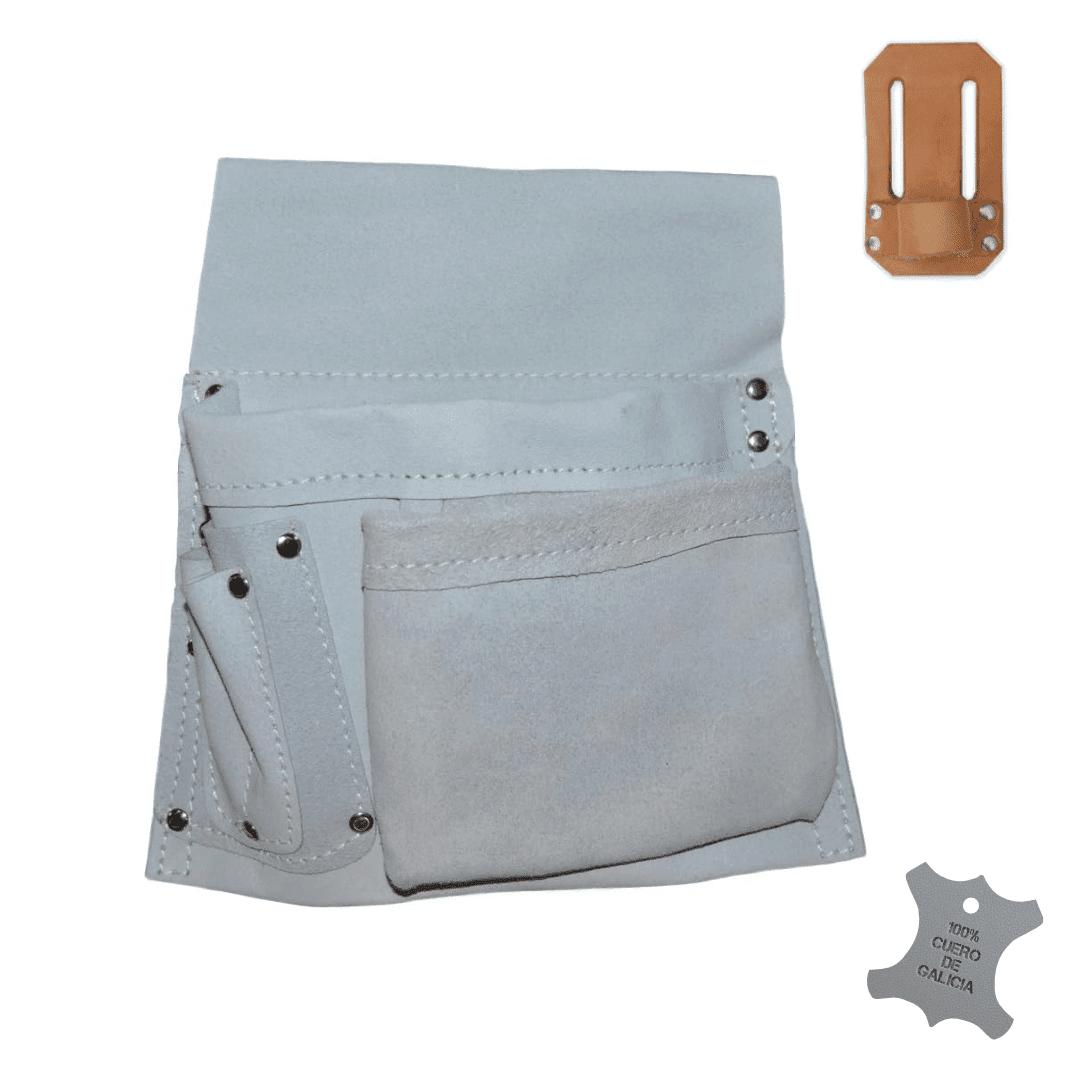 Bolsa Carpinteiro em Pele c/ 1 Bolsa