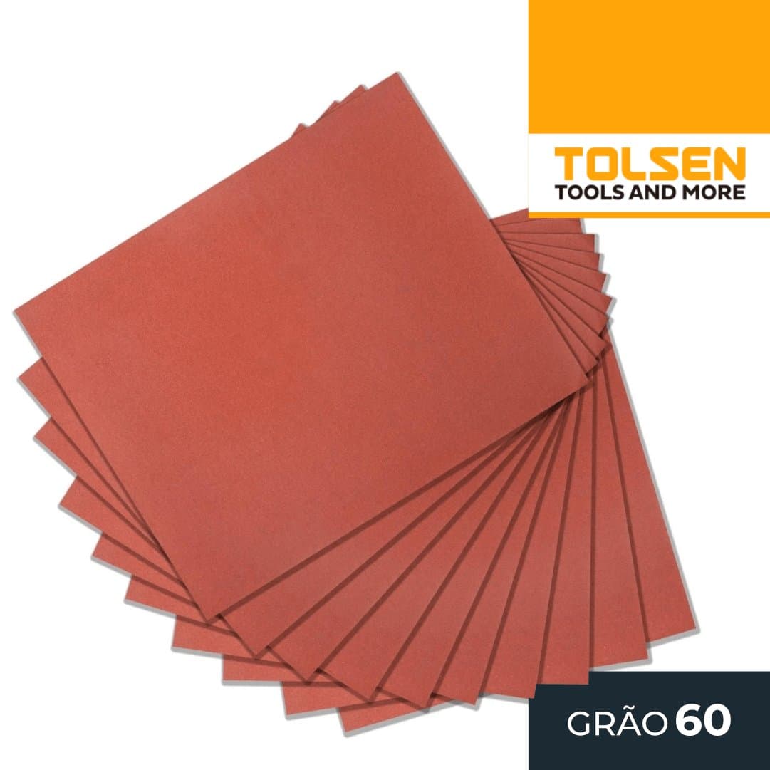 10 Folhas de Lixa - Grão 60