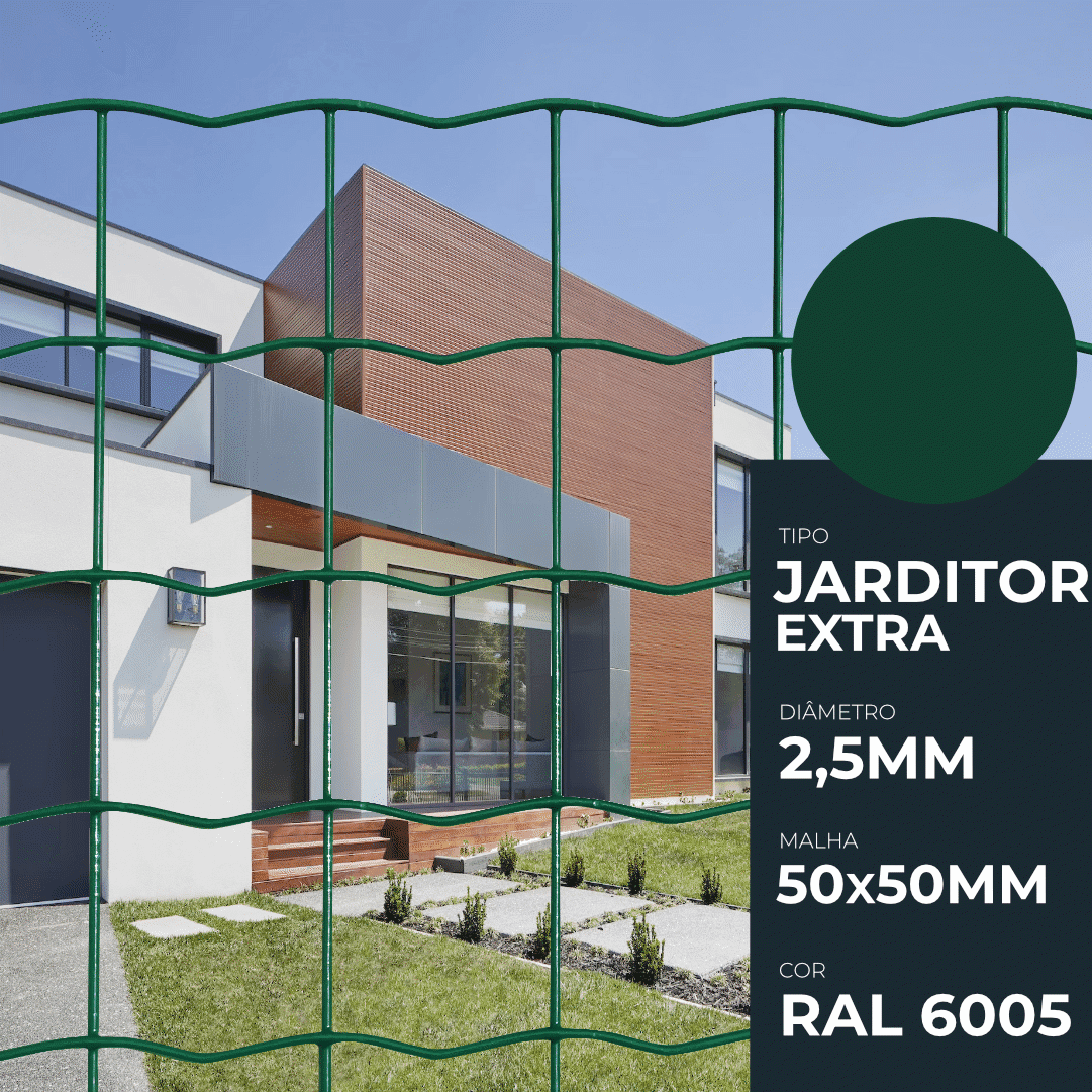 Rede Jarditor Extra Malha 50x50x2,5MM Verde RAL6005