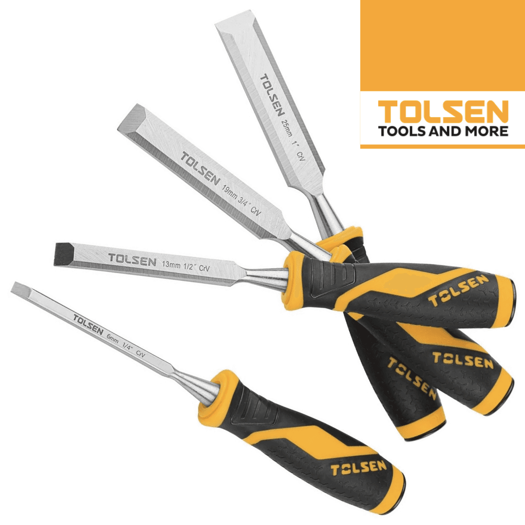 Jogo Formões Tolsen Industrial 6/13/19/25MM - 4PCS 