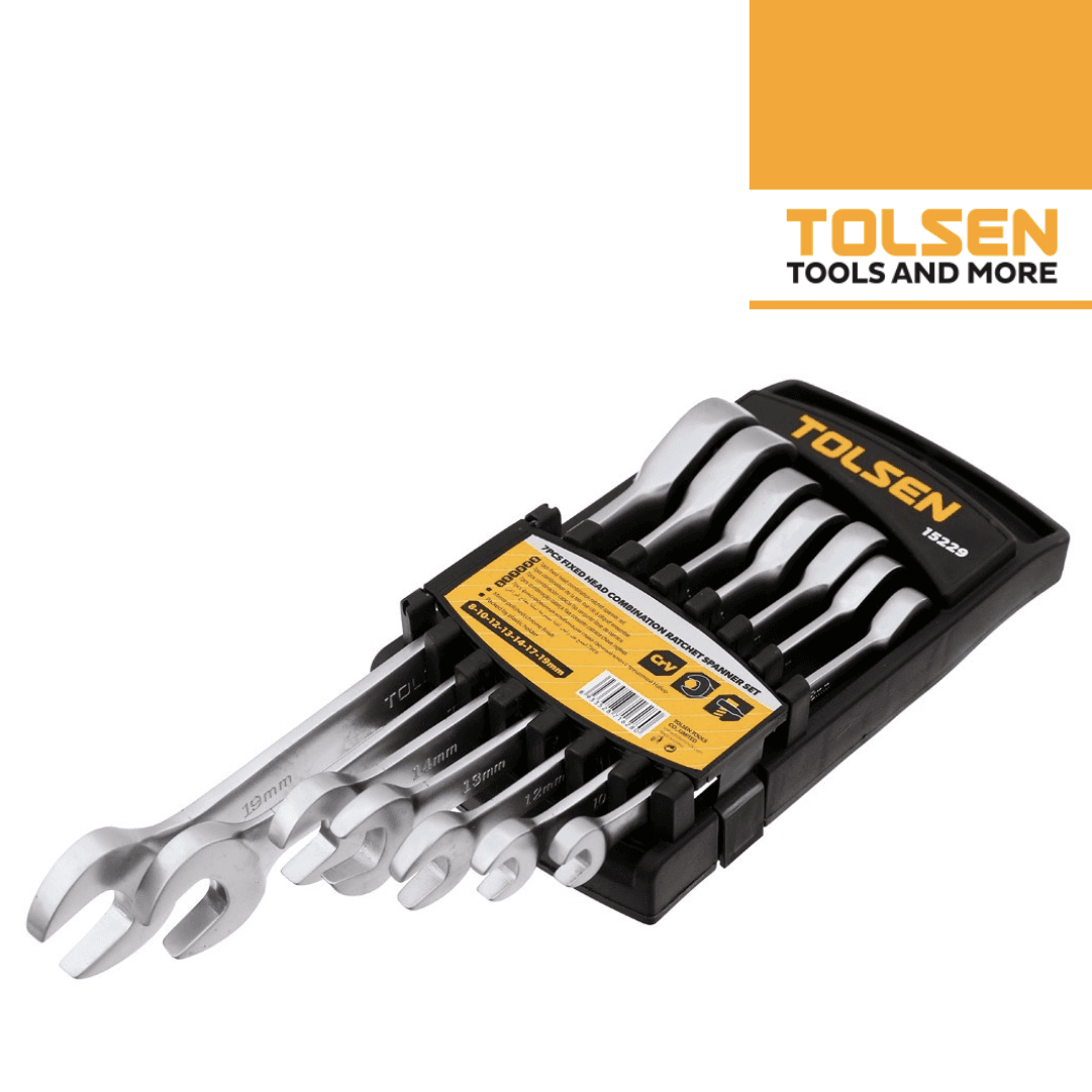 Jogo Chave Boca Roquete Tolsen 8MM-19MM - 7PCS 