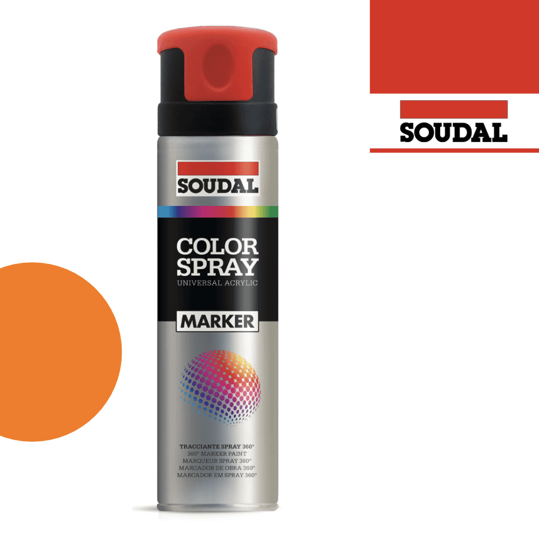 Spray Esmalte de Marcação Laranja - Soudal 500ML