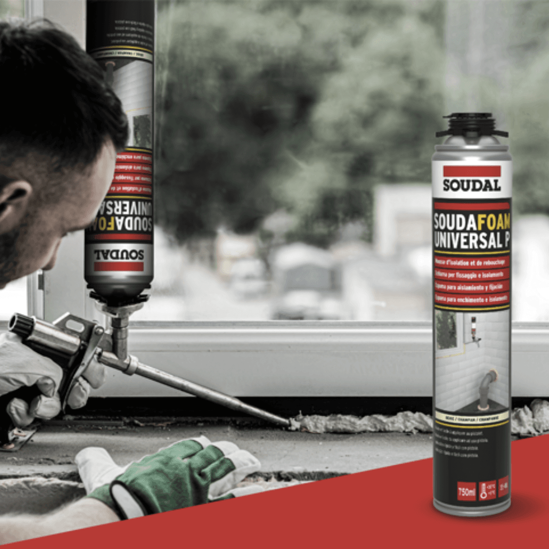 Espuma Expansiva Poliuretano Soudafoam Universal P Soudal p/ Pistola 750ML - 60UNI + OFERTA de Pistola PU