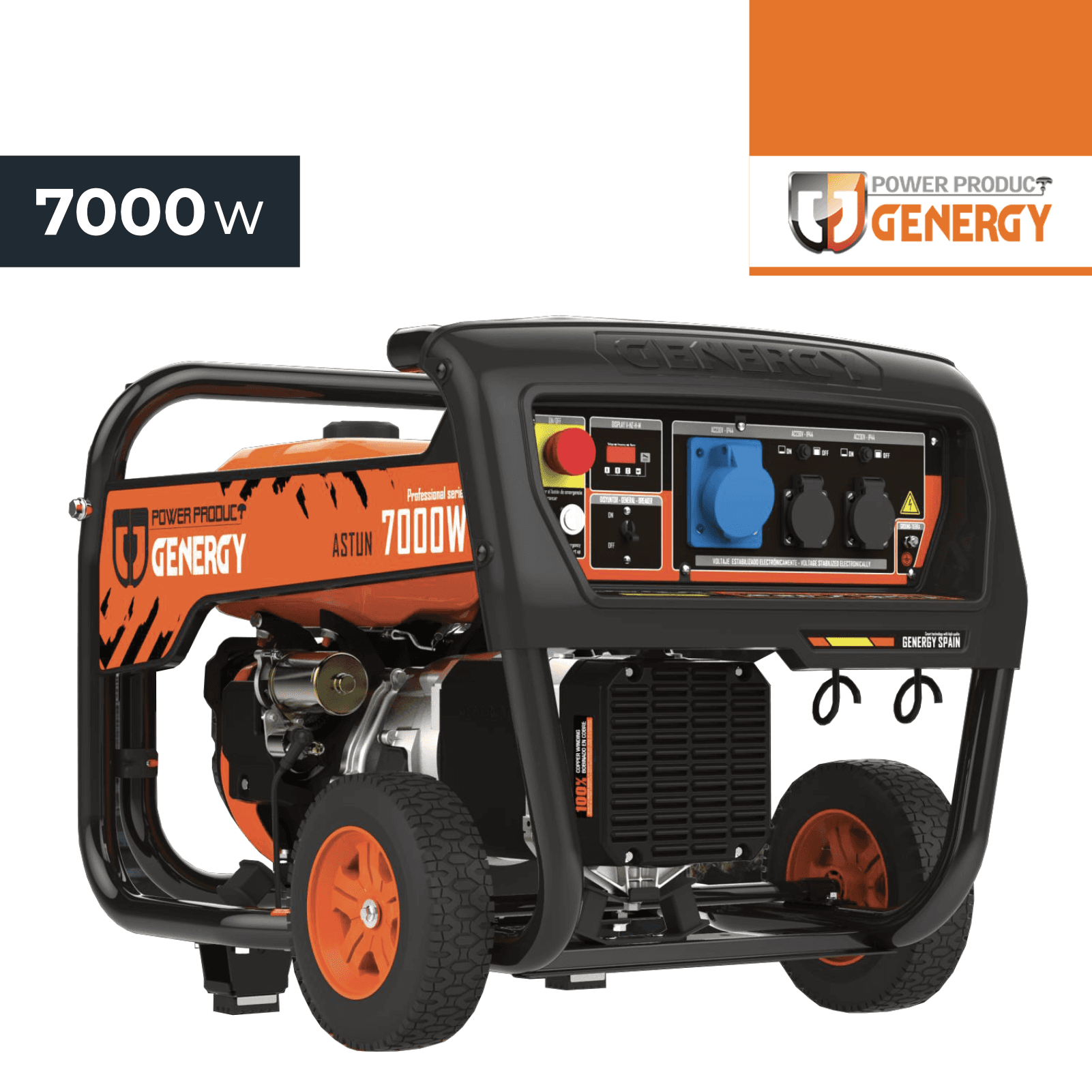 Gerador Genergy Pro Astun Monofásico 7000W c/ Arranque Elétrico