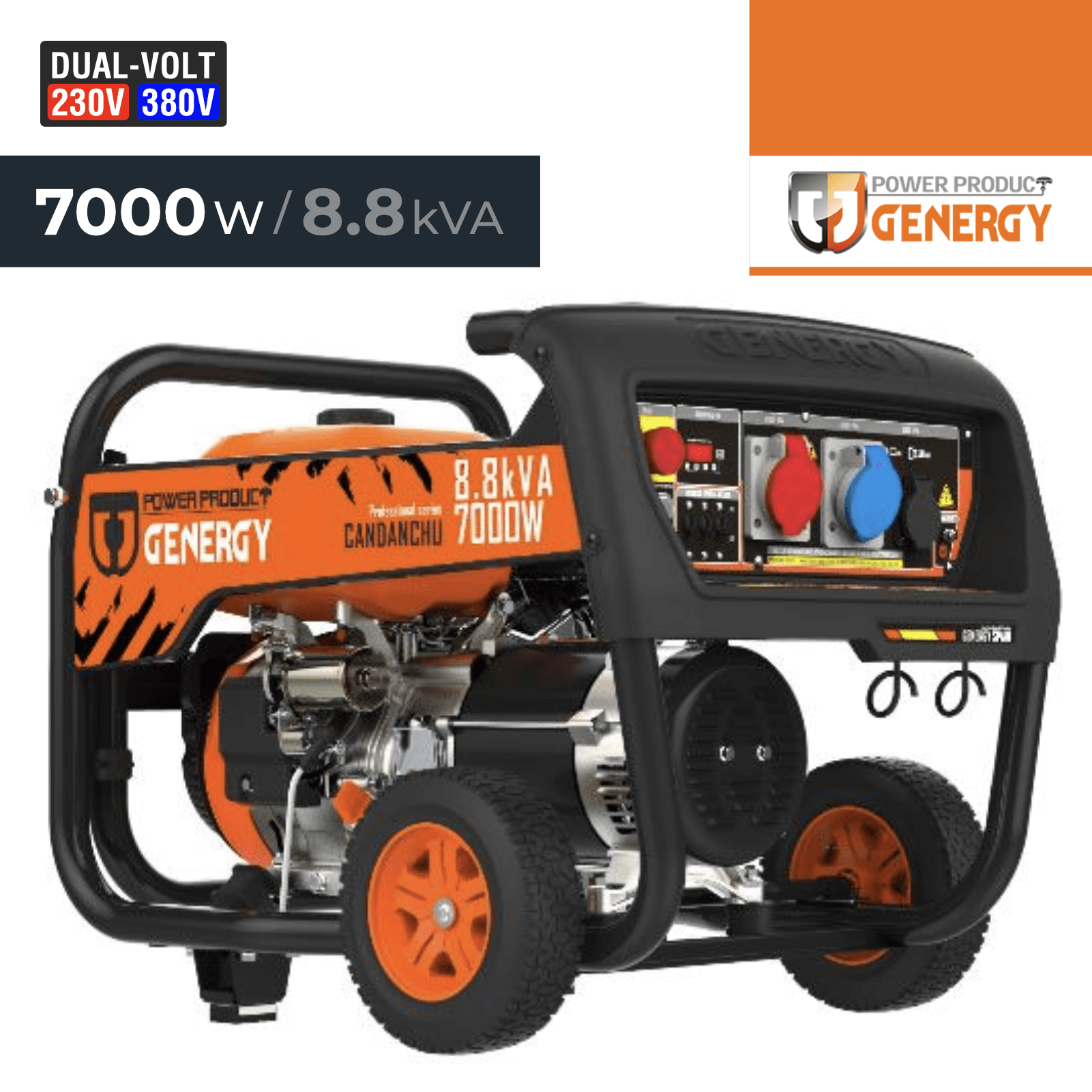 Gerador Genergy Pro Candanchu Trifásico 7000W c/ Arranque Elétrico