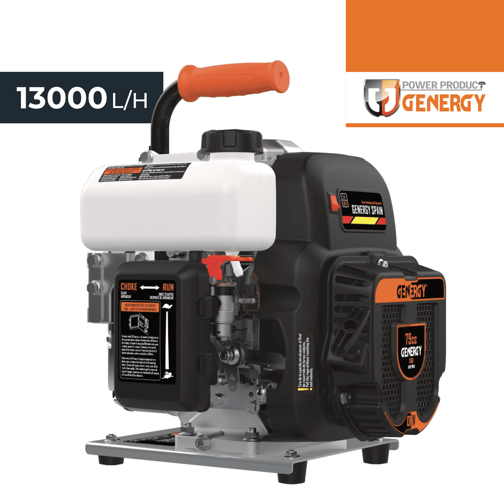 Motobomba Genergy Cidacos 1.5'' 13000L/H p/ Águas Limpas