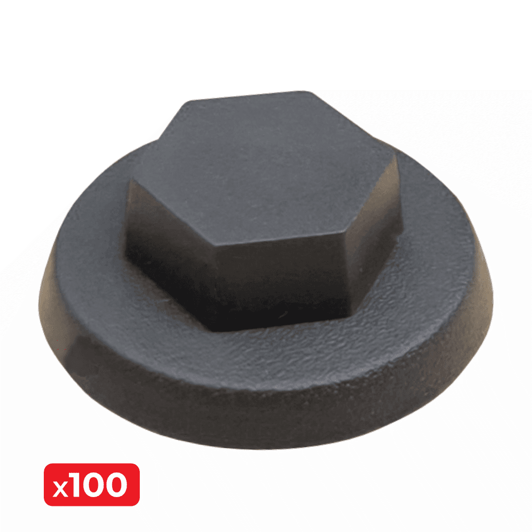 Tampa p/ Parafuso Cinza 7016 - 100UNI